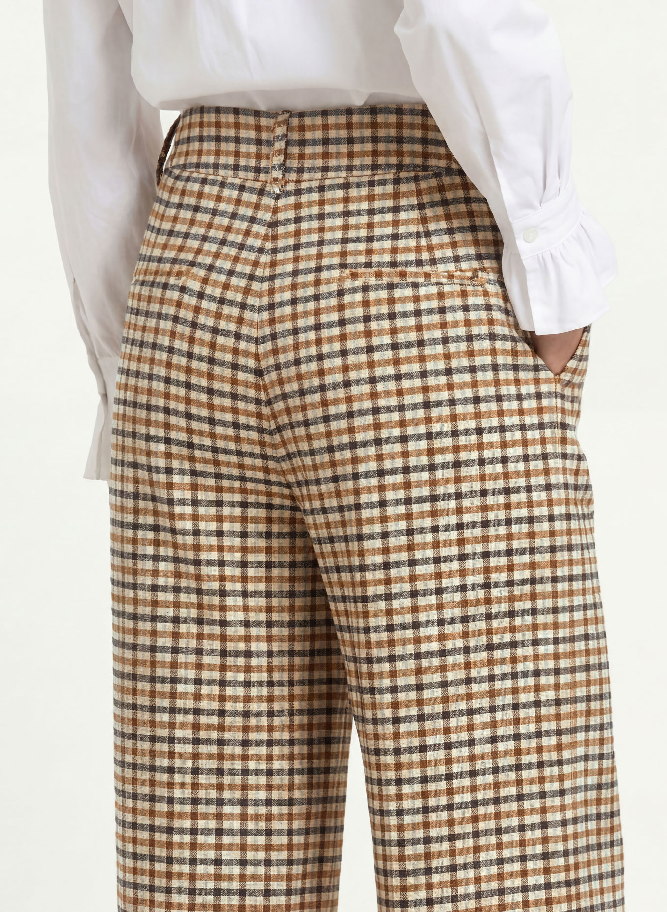 MORE & MORE Culotte: COGNAC / BEIGE / DONKERBLAUW