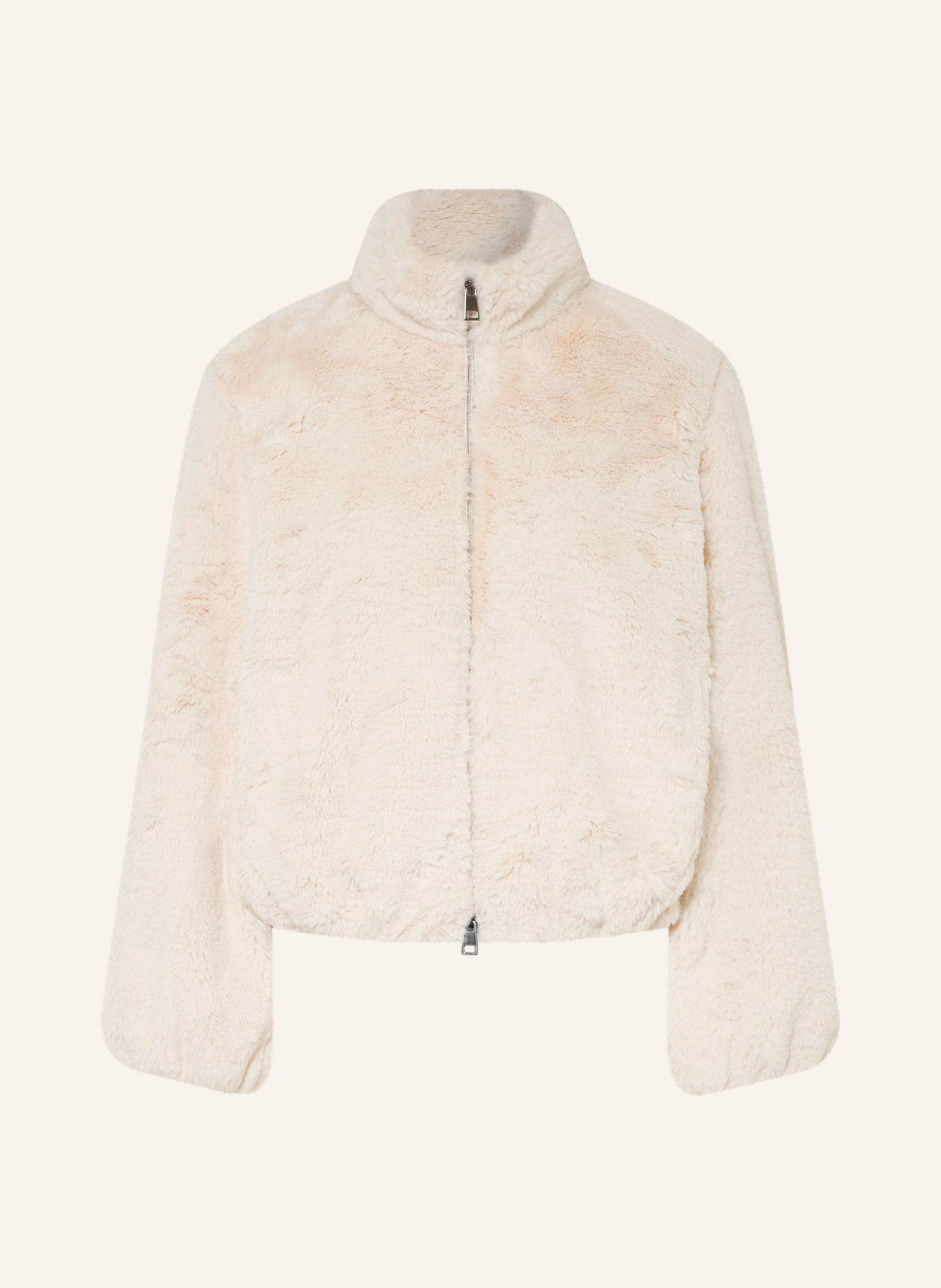 MORE & MORE Blouson van imitatiebont: ECRU