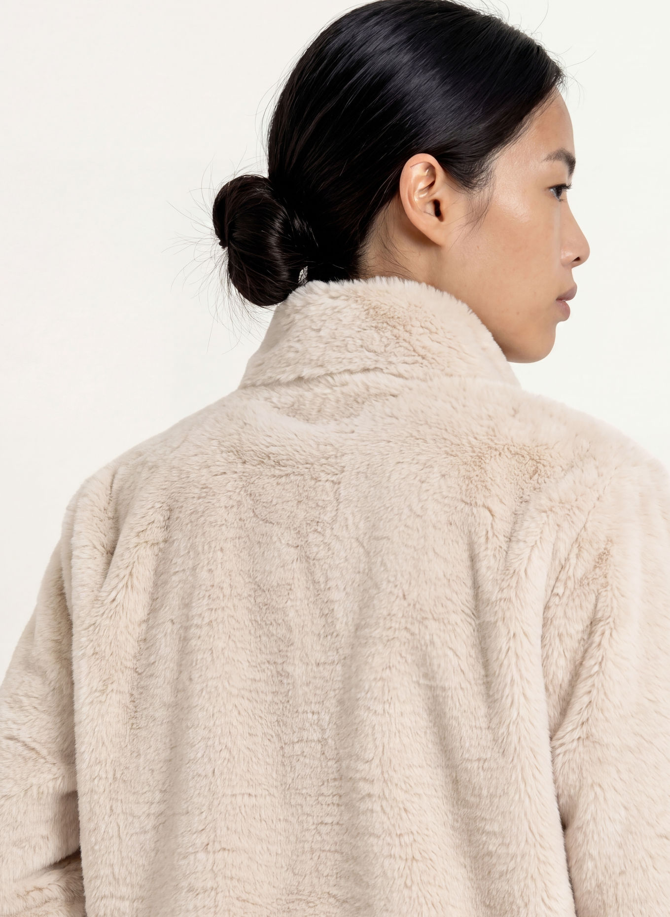 MORE & MORE Blouson van imitatiebont: ECRU