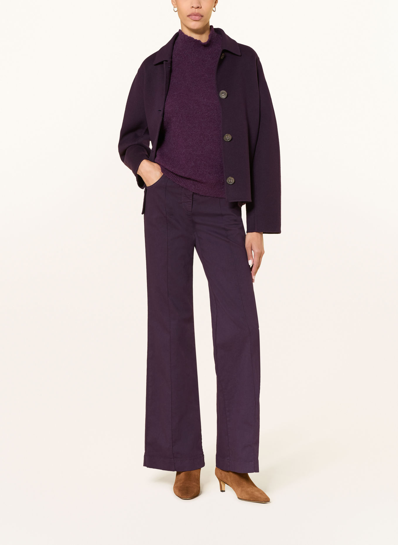 LUISA CERANO Flared jeans: 892 plum