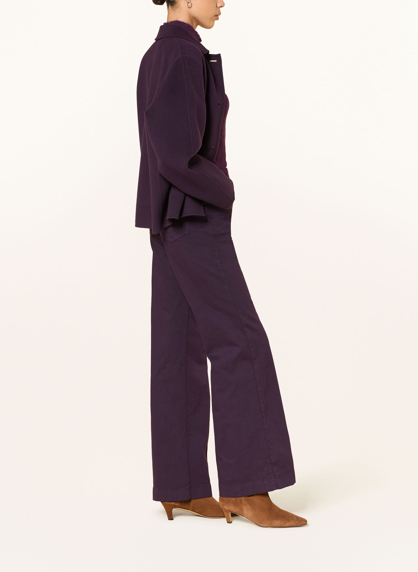 LUISA CERANO Flared jeans: 892 plum