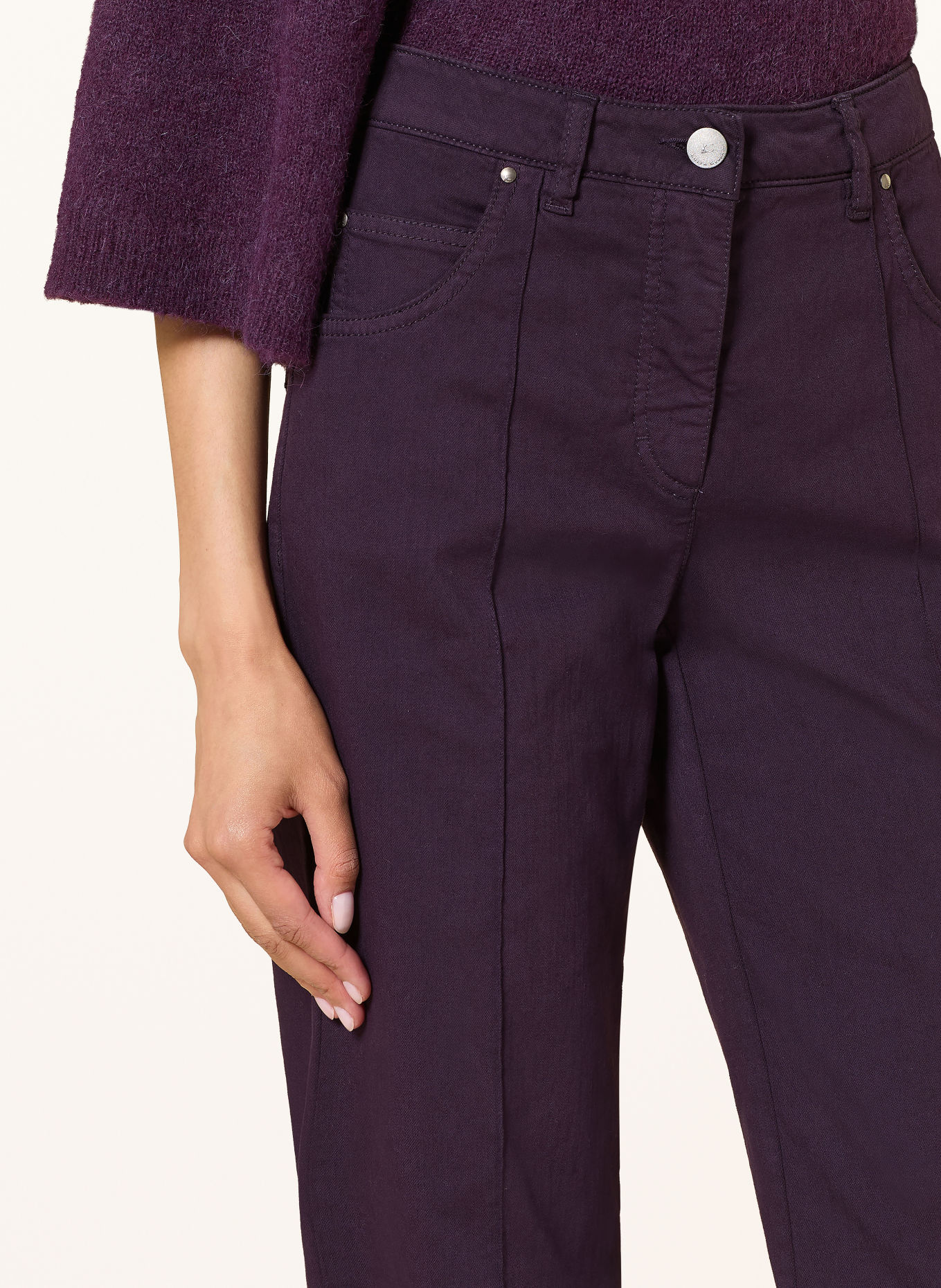 LUISA CERANO Flared jeans: 892 plum