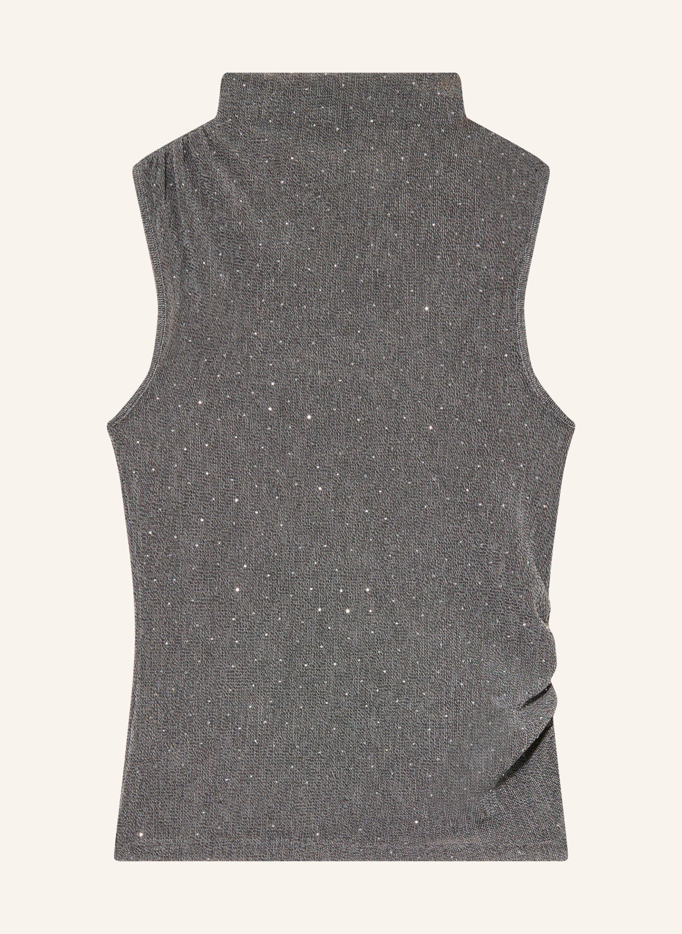 LUISA CERANO Top with decorative beads: GRAY