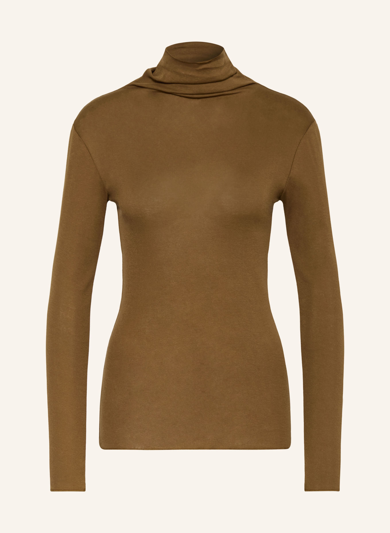 LUISA CERANO Turtleneck top: BROWN