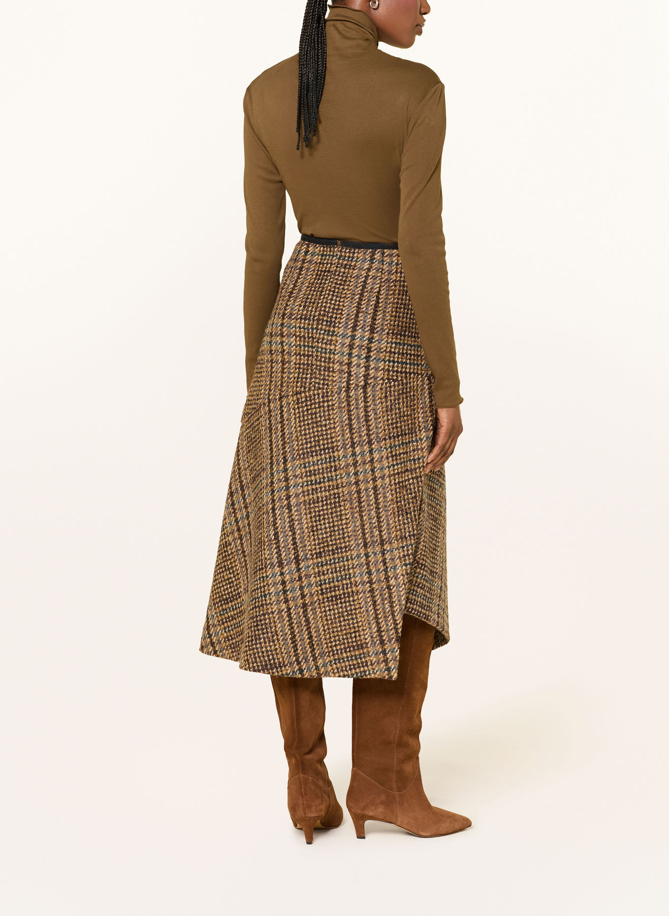 LUISA CERANO Turtleneck top: BROWN