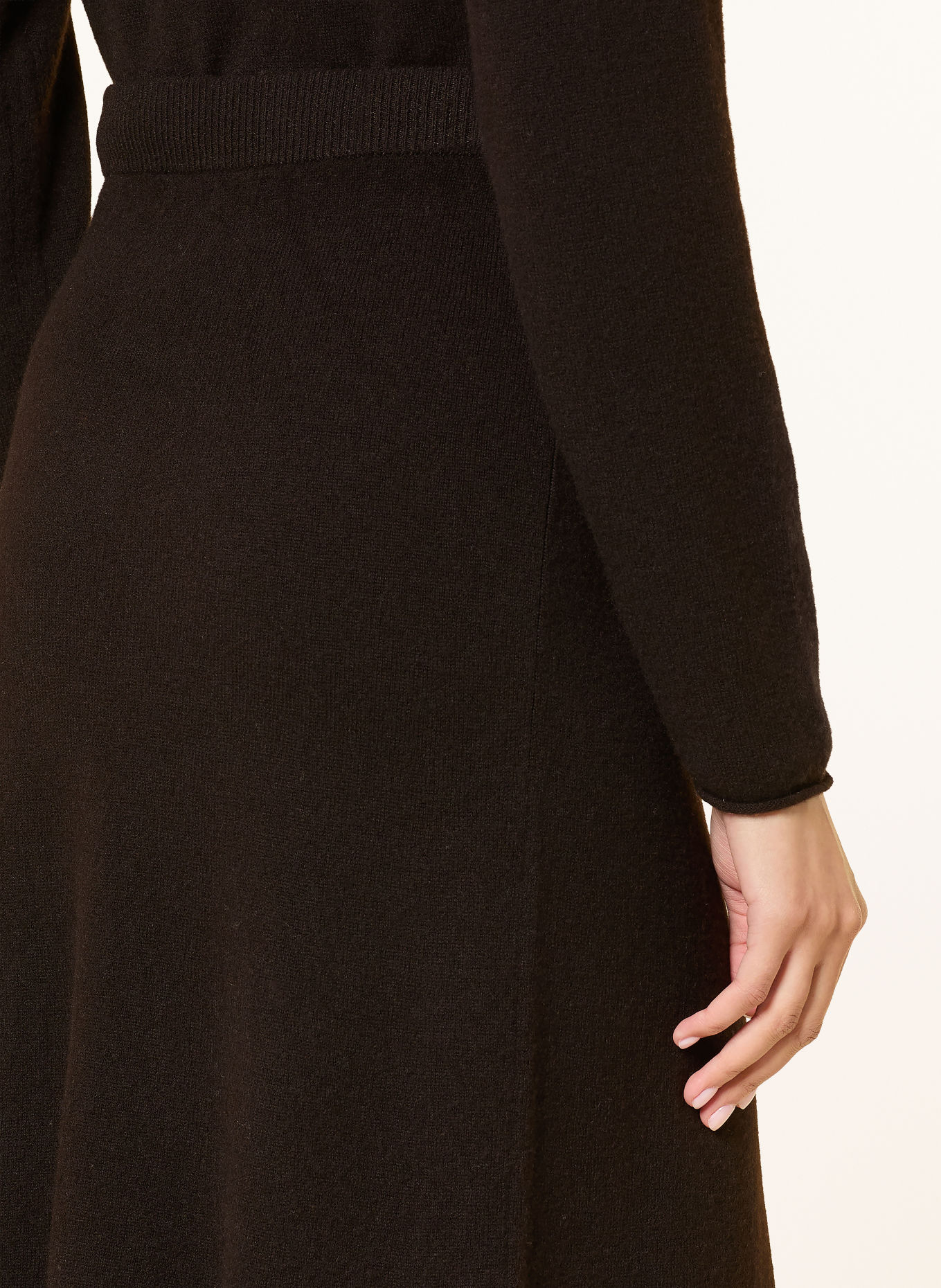 LUISA CERANO Knit skirt: DARK BROWN