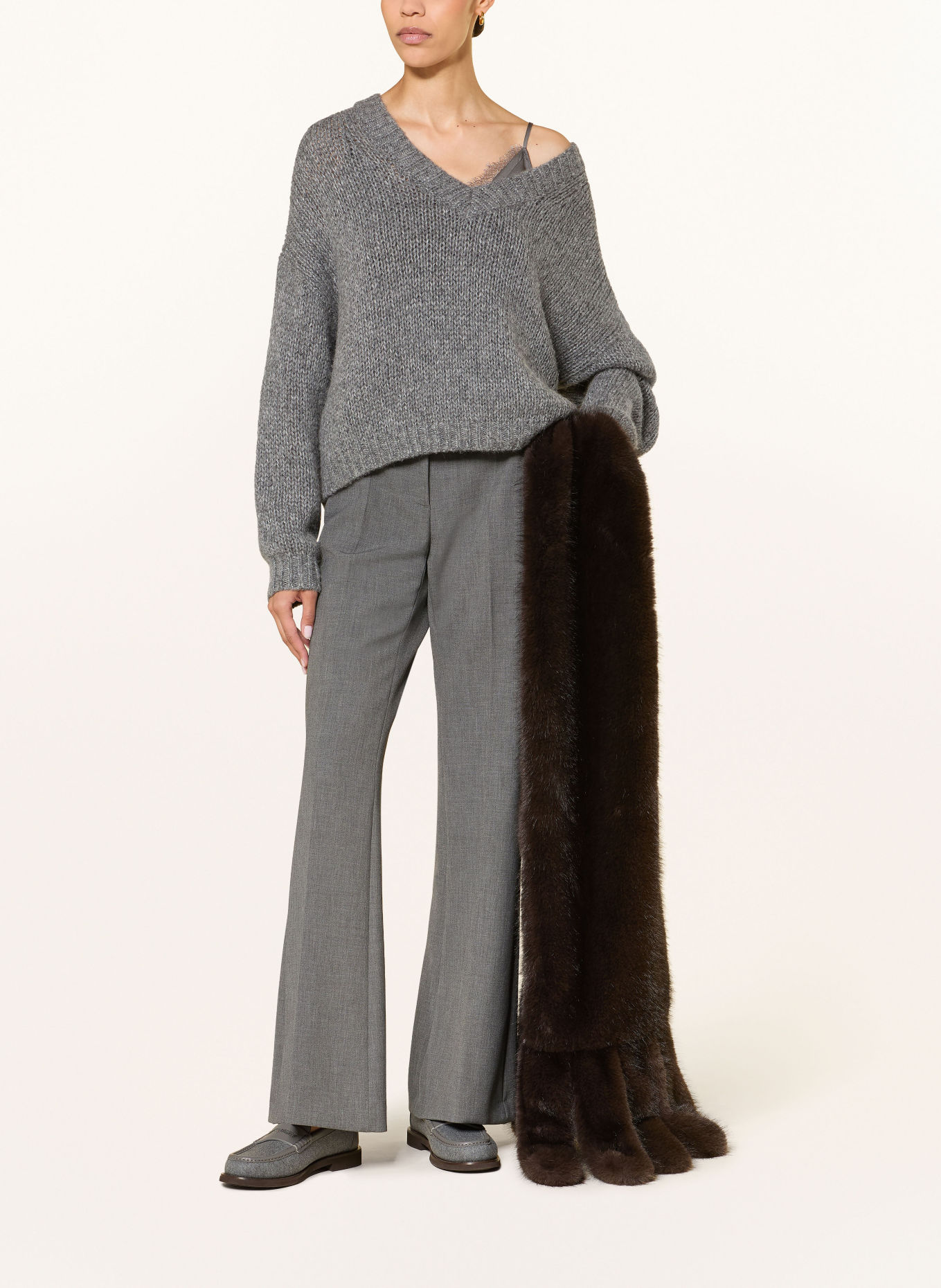 LUISA CERANO Trousers: DARK GRAY