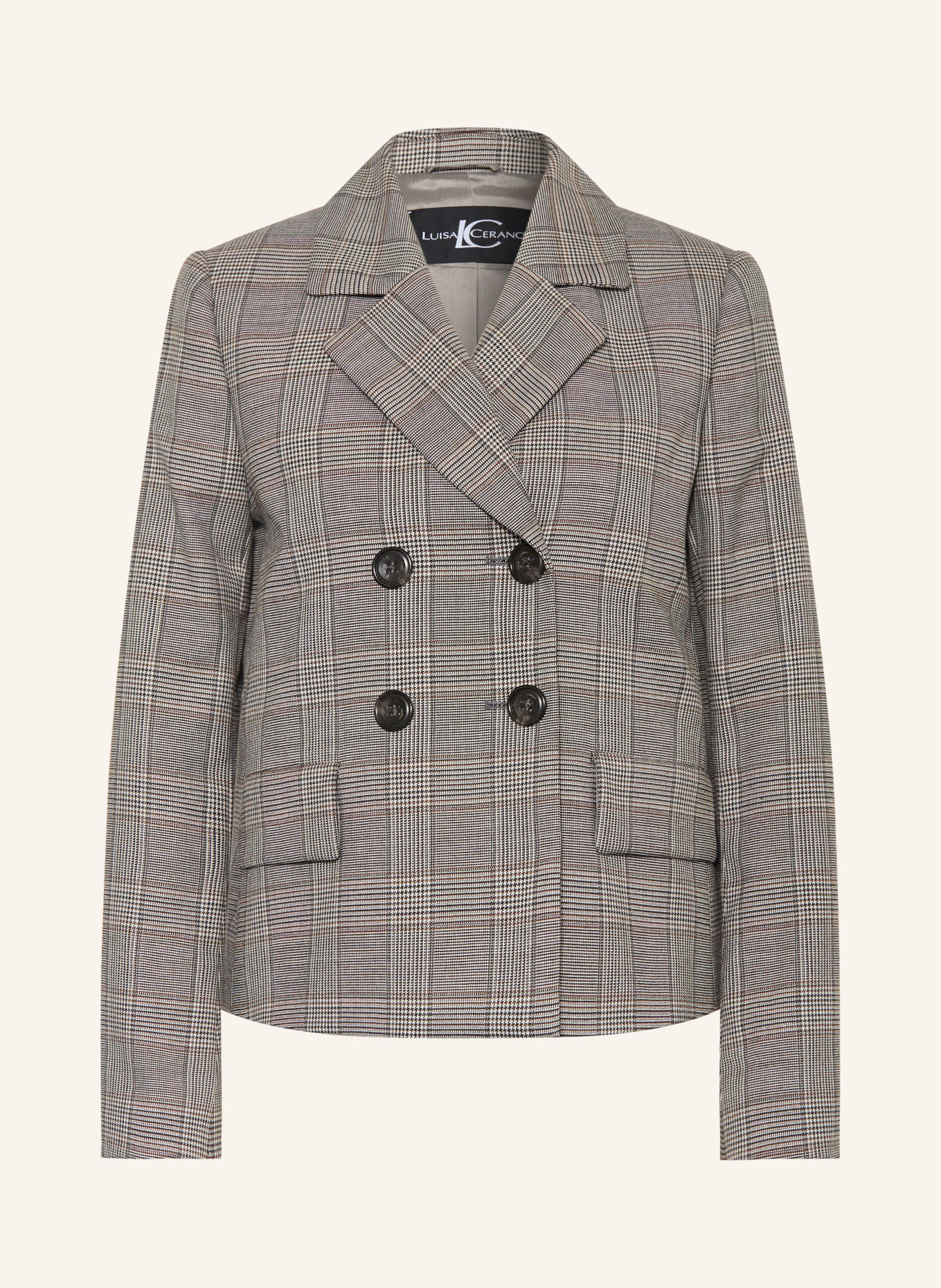 LUISA CERANO Blazer: GRIS / MARRON / NOIR