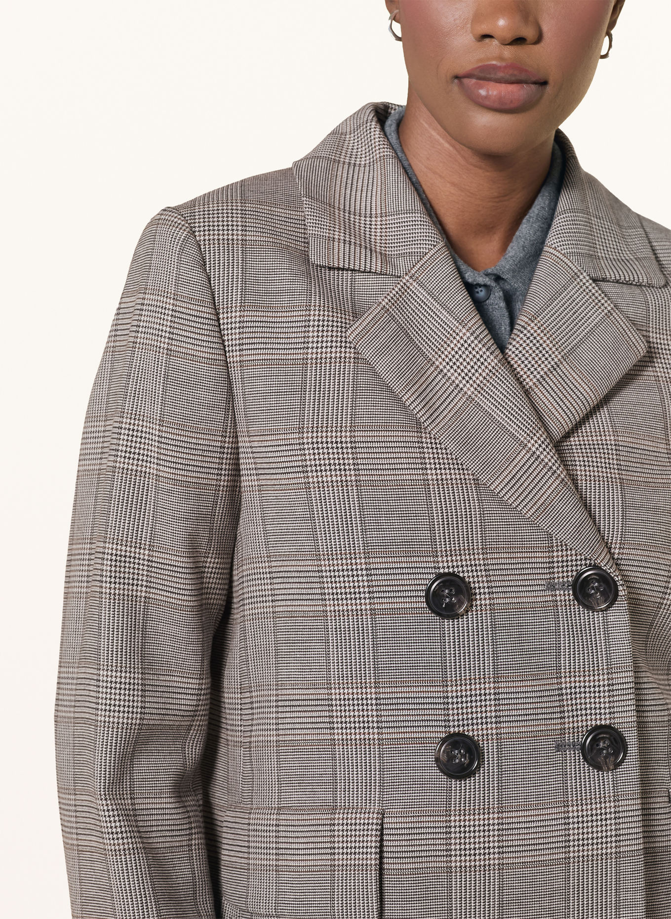 LUISA CERANO Blazer: GRIS / MARRON / NOIR