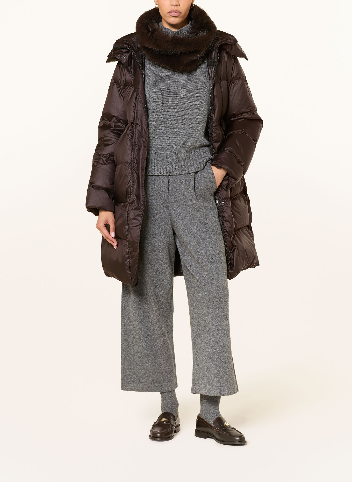 LUISA CERANO Knit culottes: GRAY