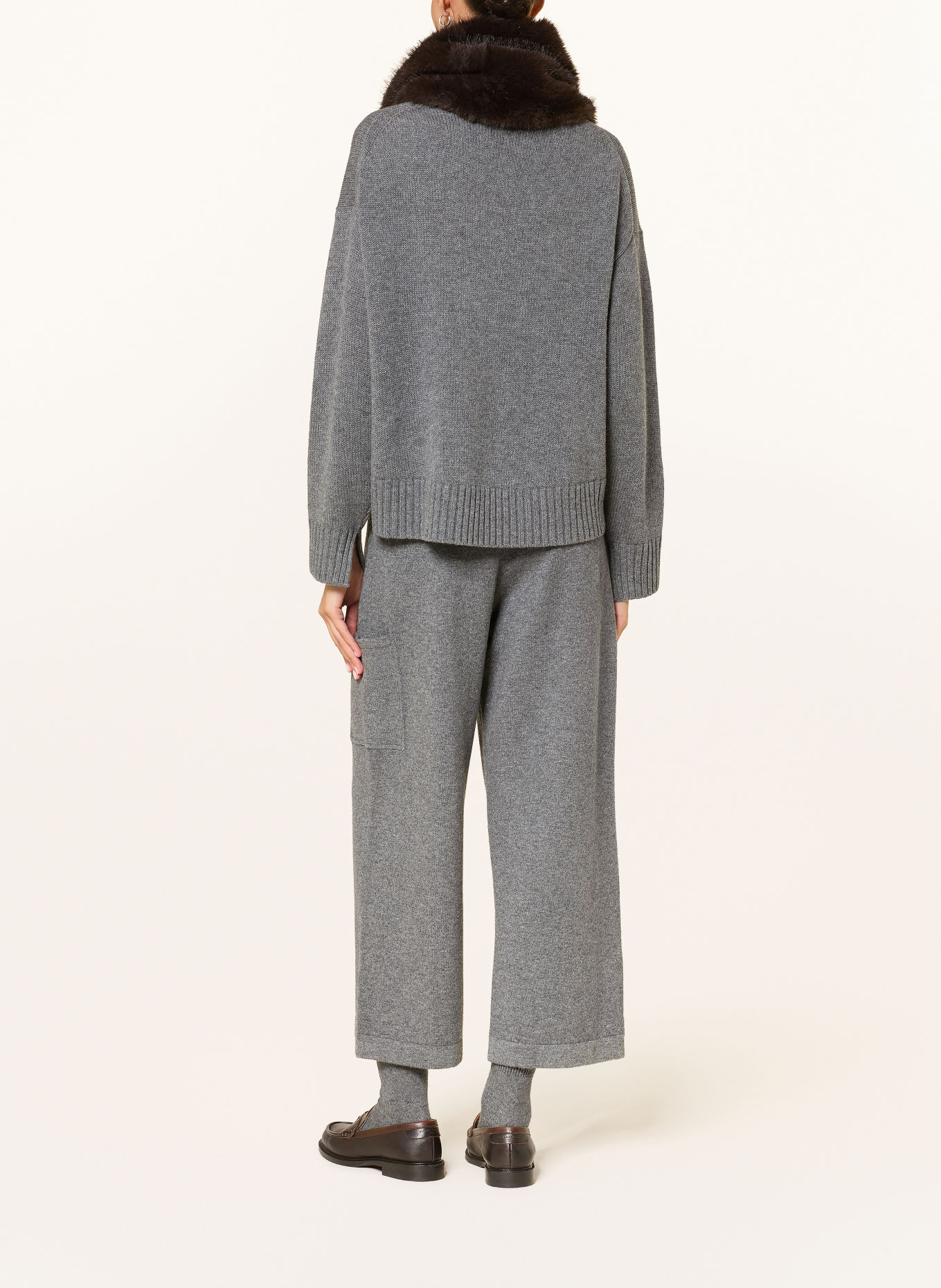 LUISA CERANO Knit culottes: GRAY