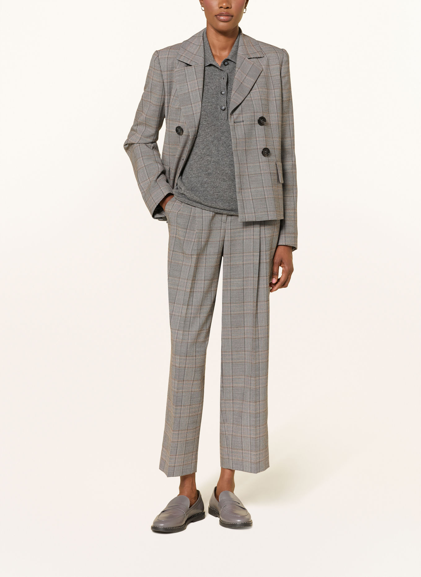 LUISA CERANO 7/8-Hose: GRAU / BRAUN / DUNKELGRAU