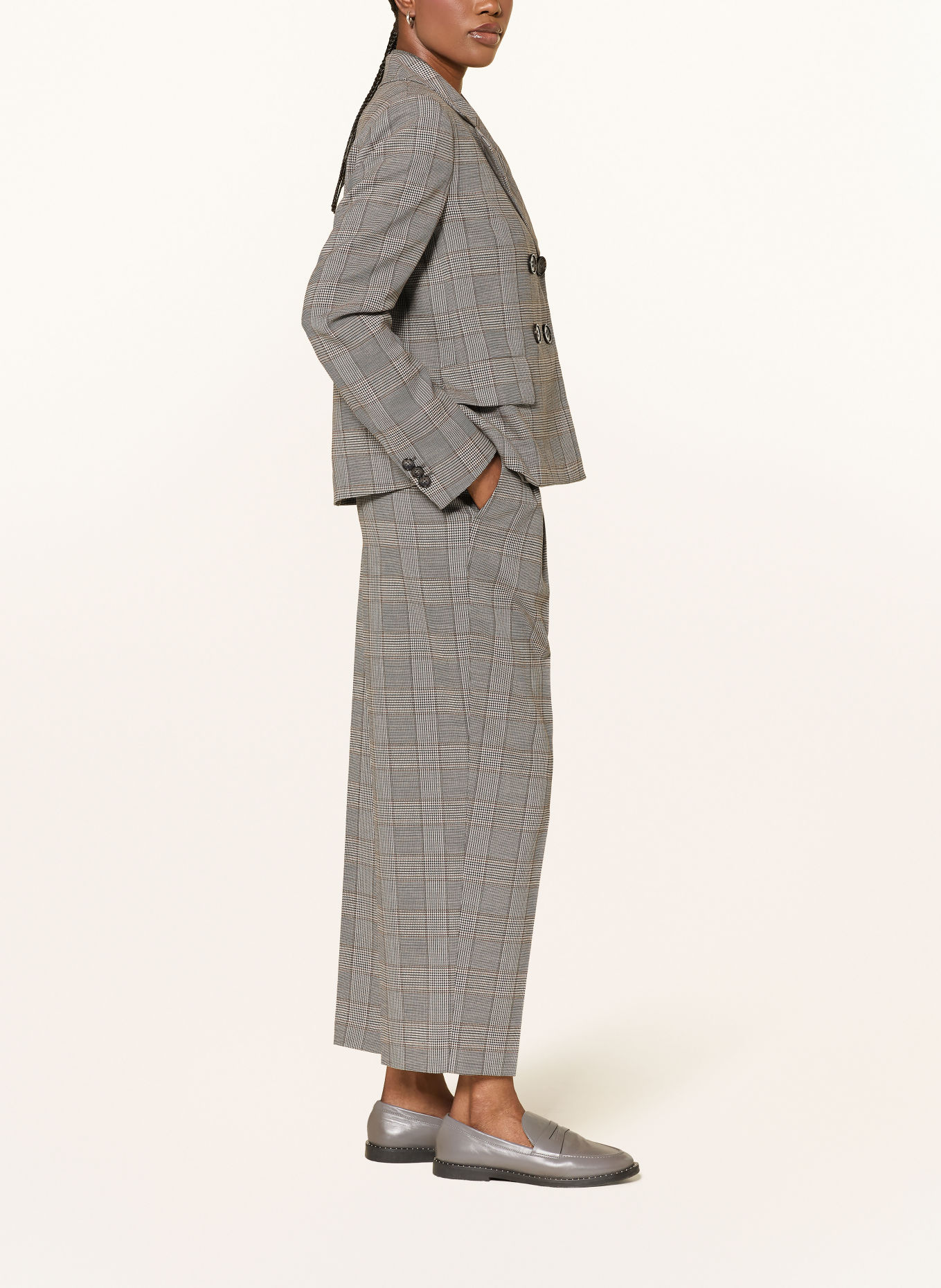LUISA CERANO 7/8-Hose: GRAU / BRAUN / DUNKELGRAU