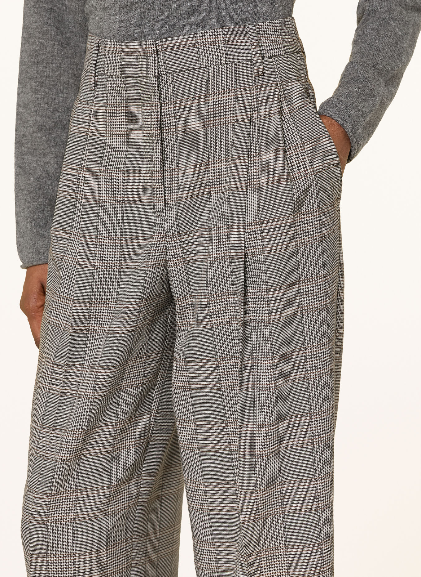 LUISA CERANO 7/8-Hose: GRAU / BRAUN / DUNKELGRAU
