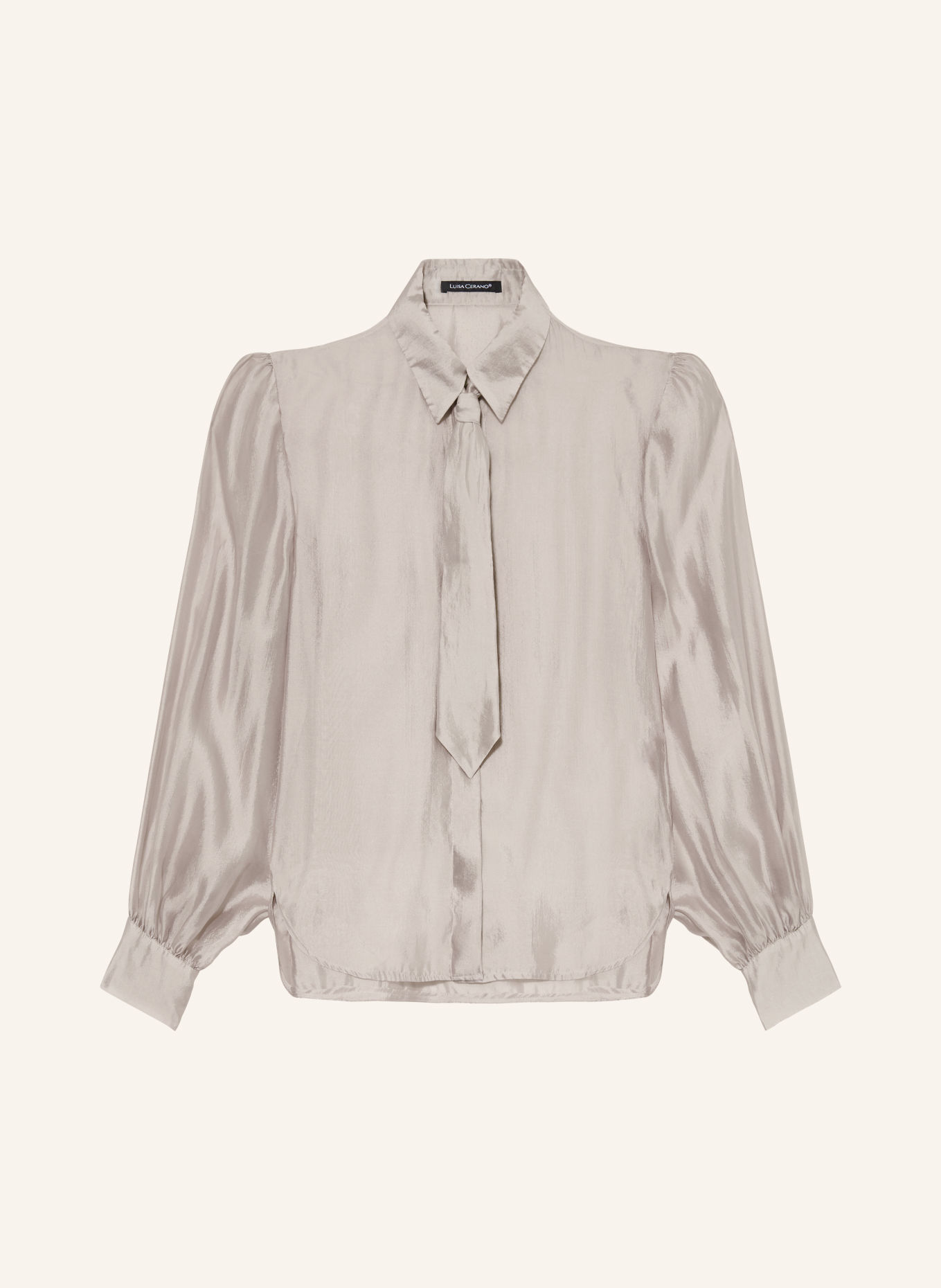 LUISA CERANO Chemisier avec Cravate amovible: TAUPE
