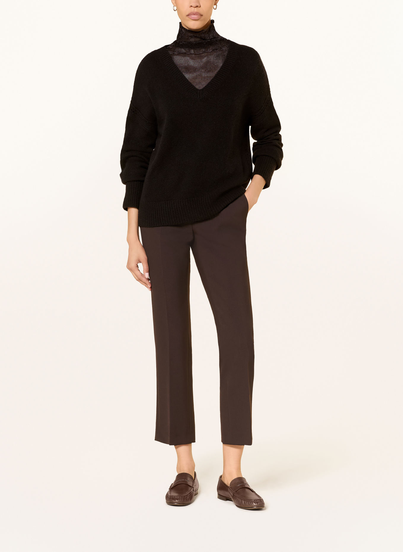 LUISA CERANO Sweater: DARK BROWN
