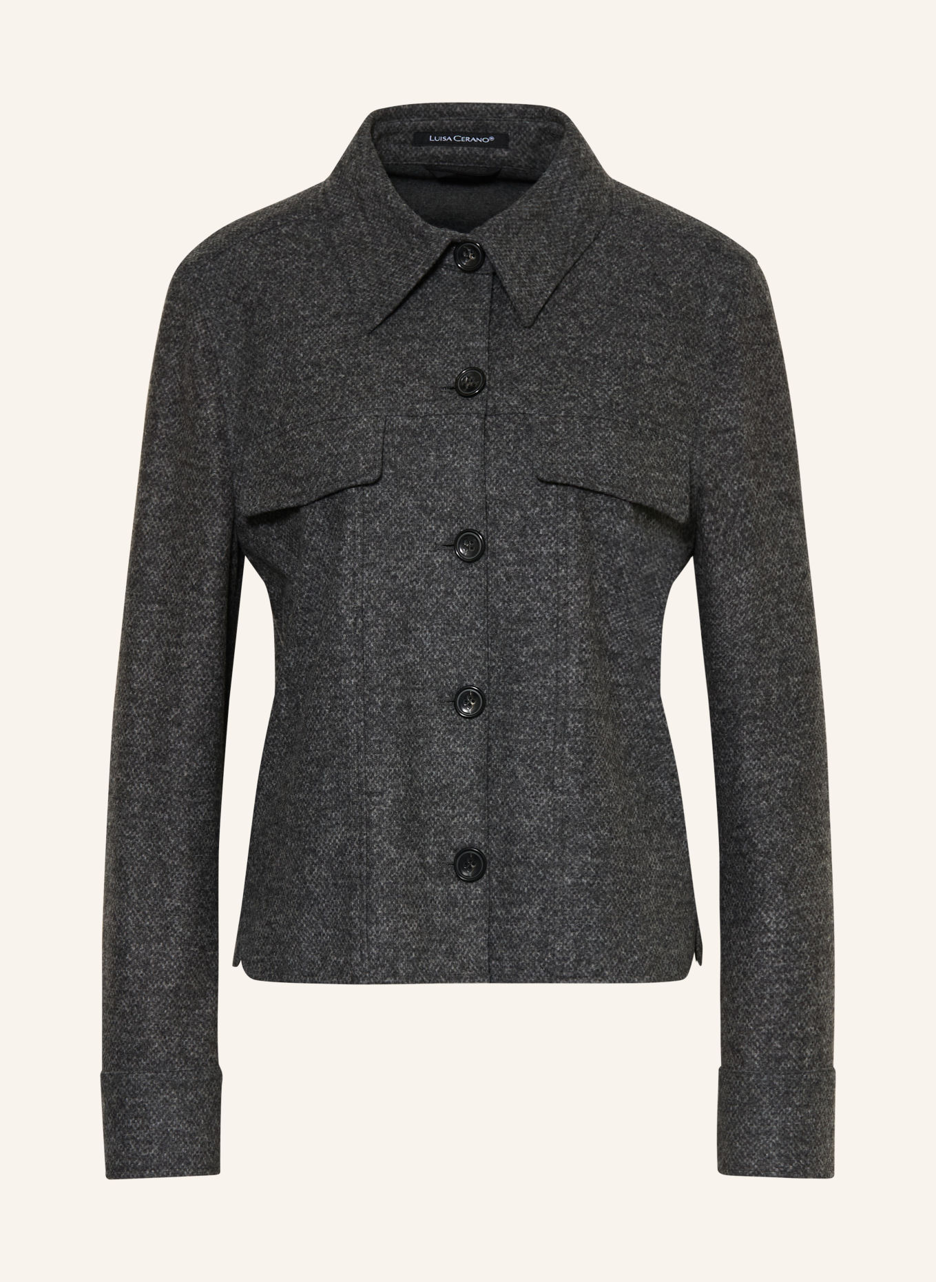 LUISA CERANO Overshirt aus Flanell: GRAU
