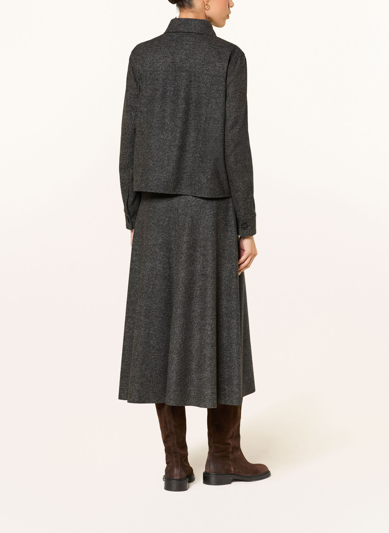 LUISA CERANO Overshirt aus Flanell: GRAU