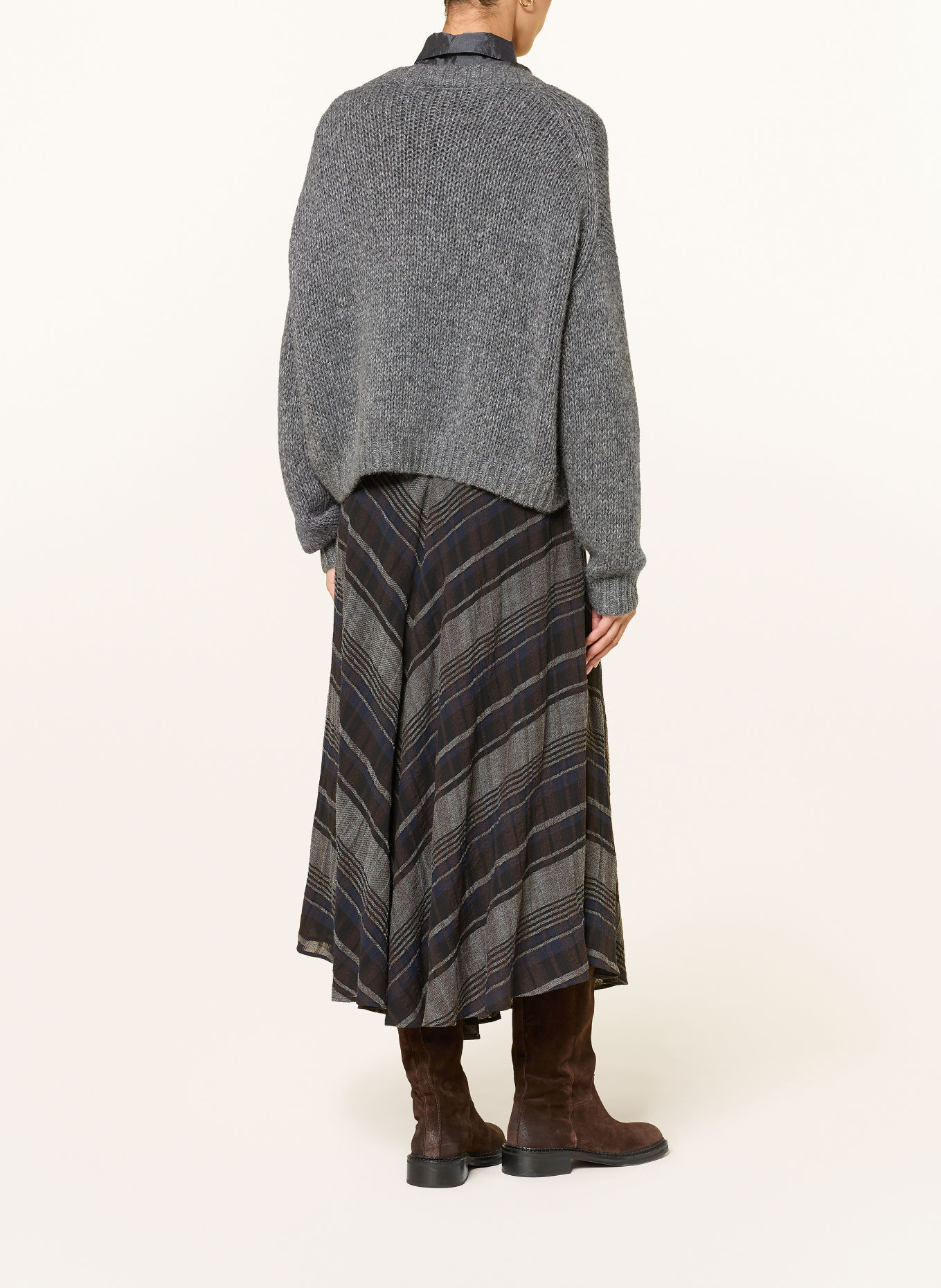 LUISA CERANO Pullover mit Alpaka: GRAU