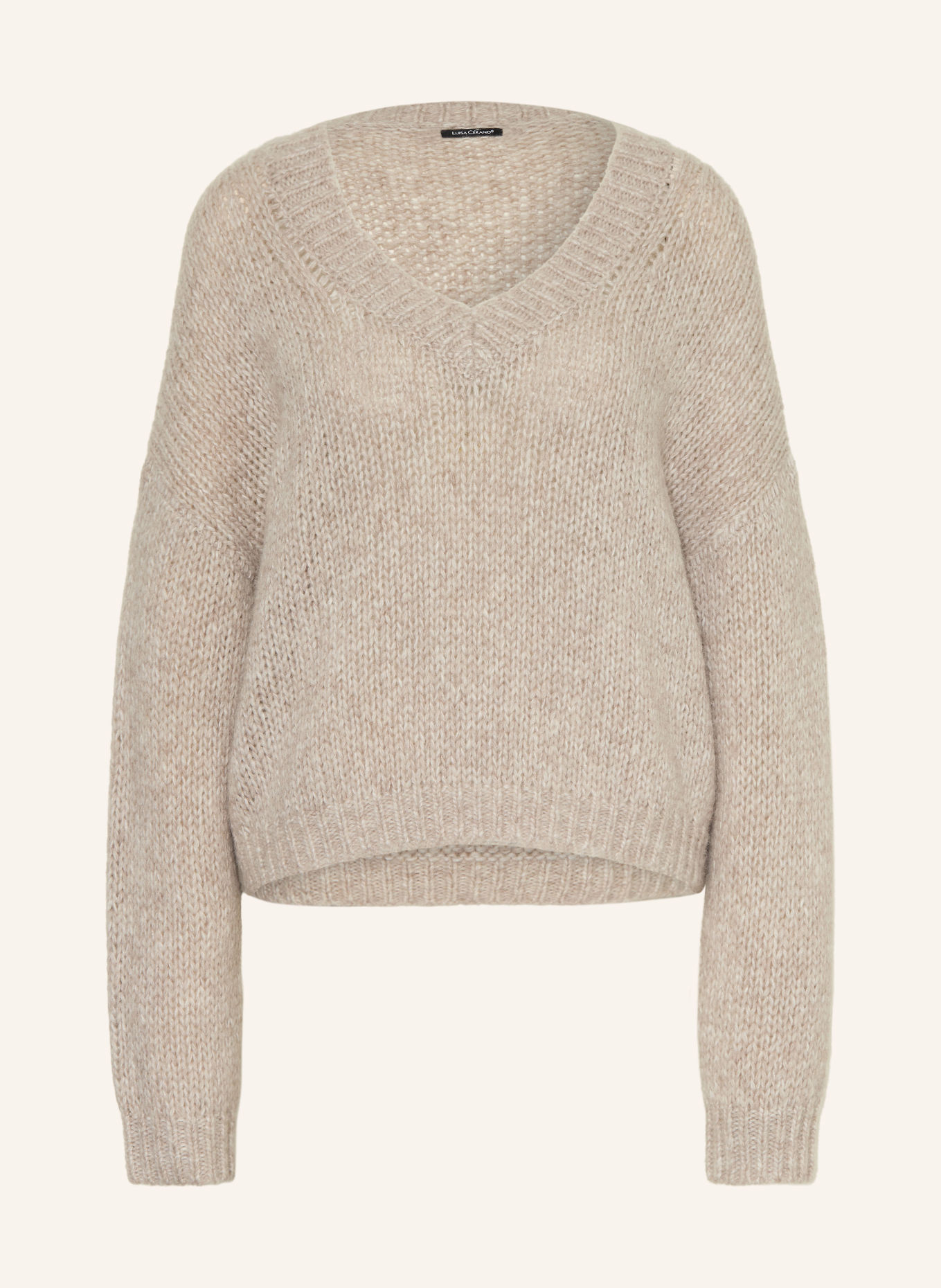 LUISA CERANO Pullover mit Alpaka: BEIGE