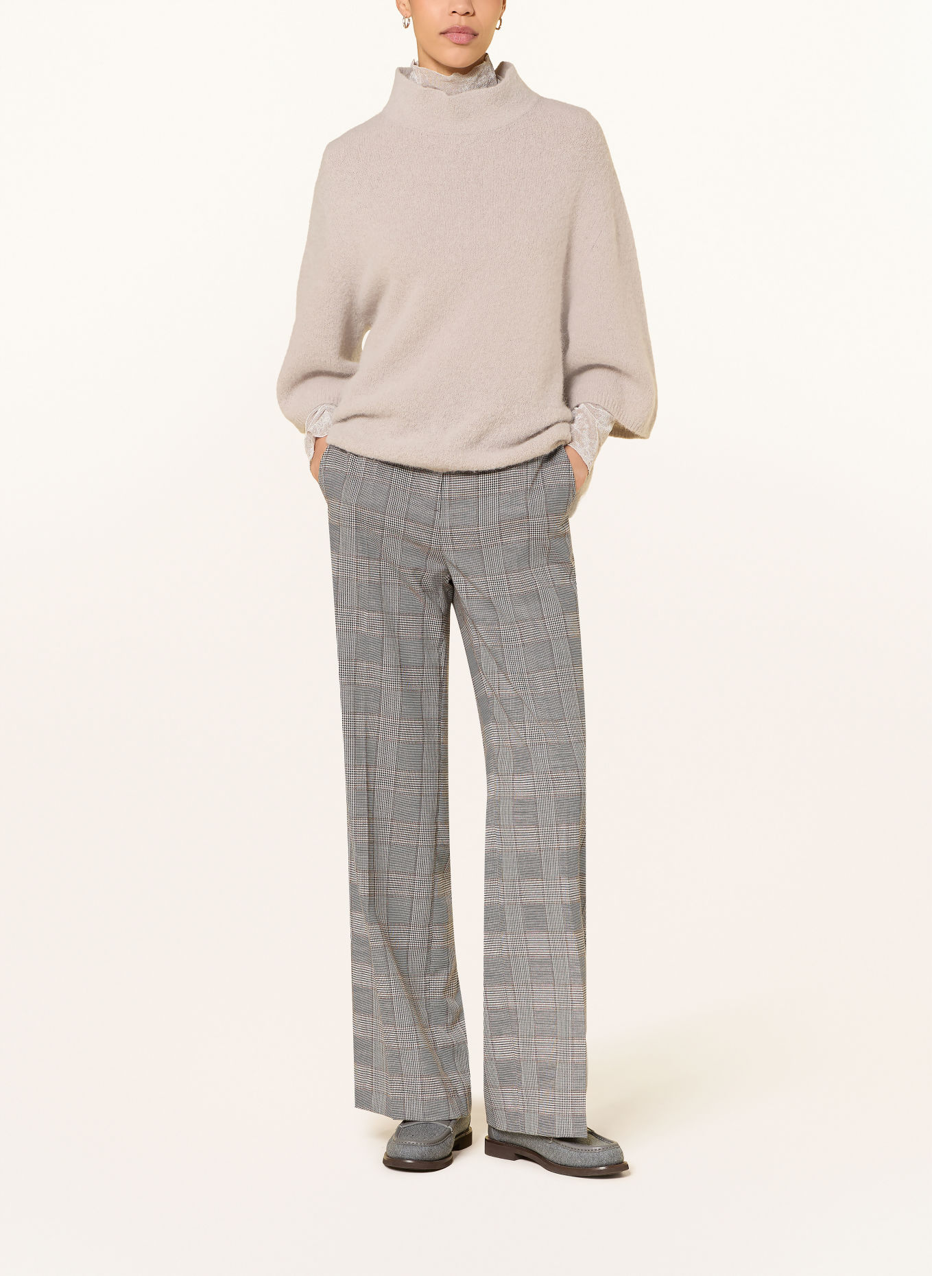 LUISA CERANO Marlenehose: ECRU / DUNKELBRAUN / SCHWARZ