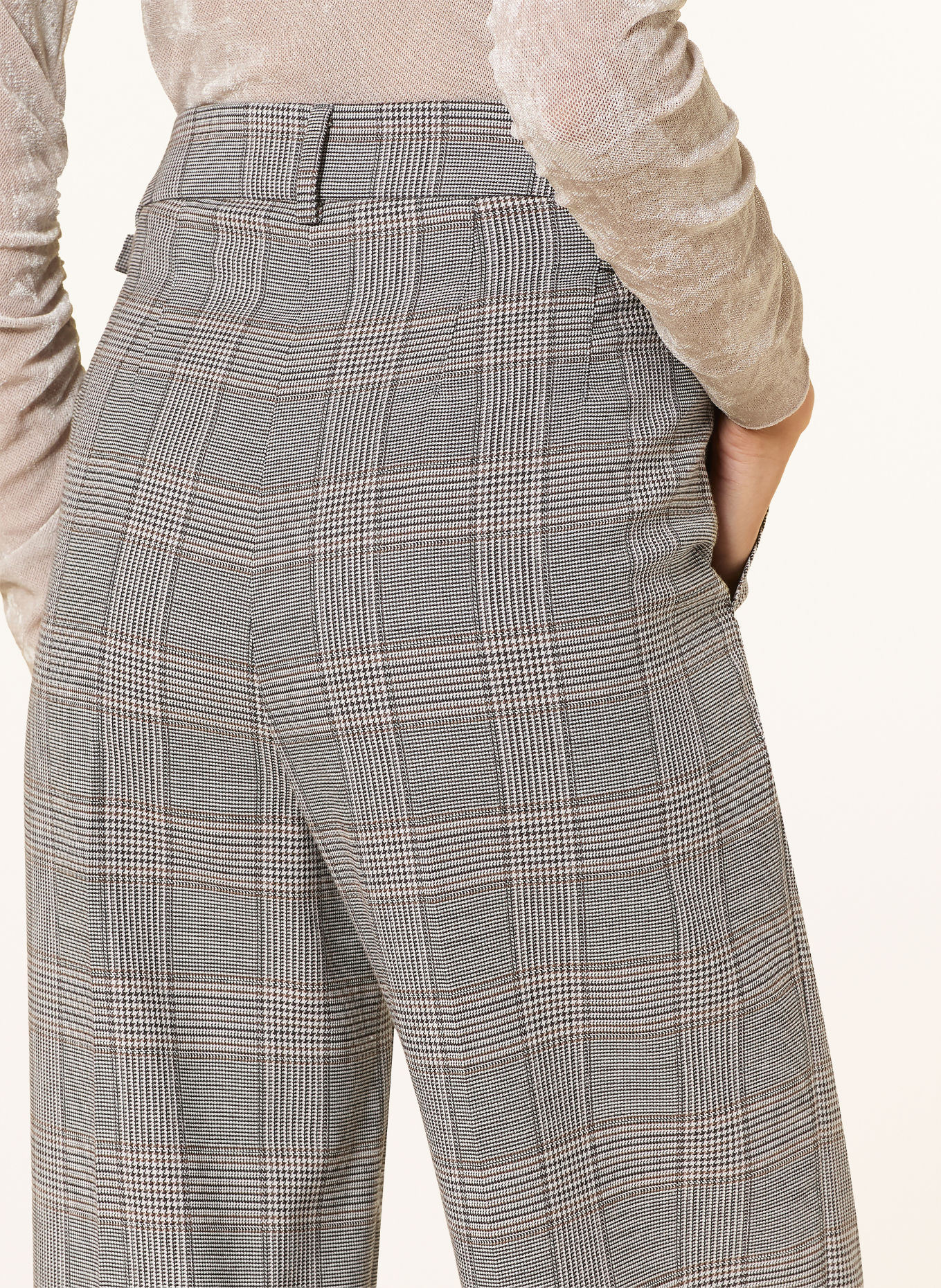 LUISA CERANO Marlenehose: ECRU / DUNKELBRAUN / SCHWARZ