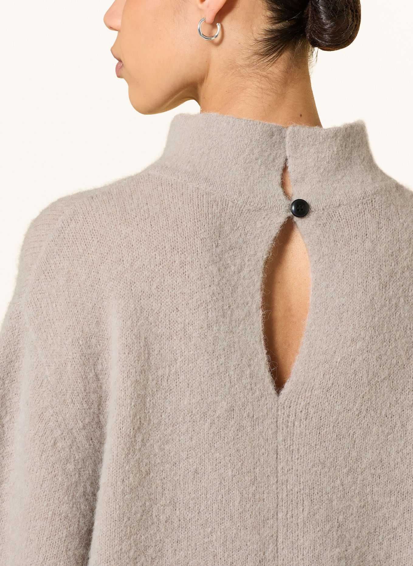 LUISA CERANO 3/4-sleeve sweater made of alpaca: TAUPE