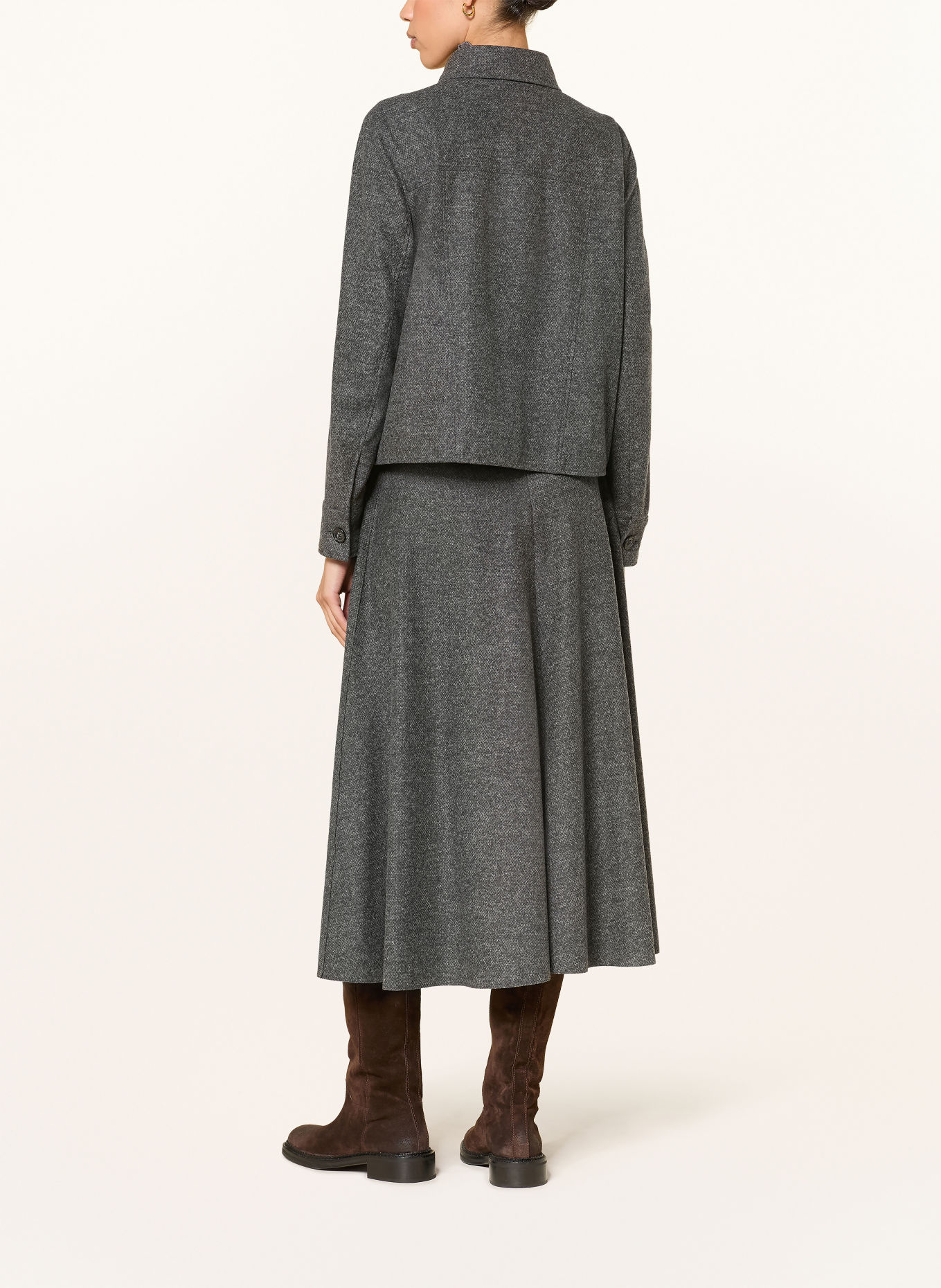 LUISA CERANO Flanellrock: DUNKELGRAU / GRAU