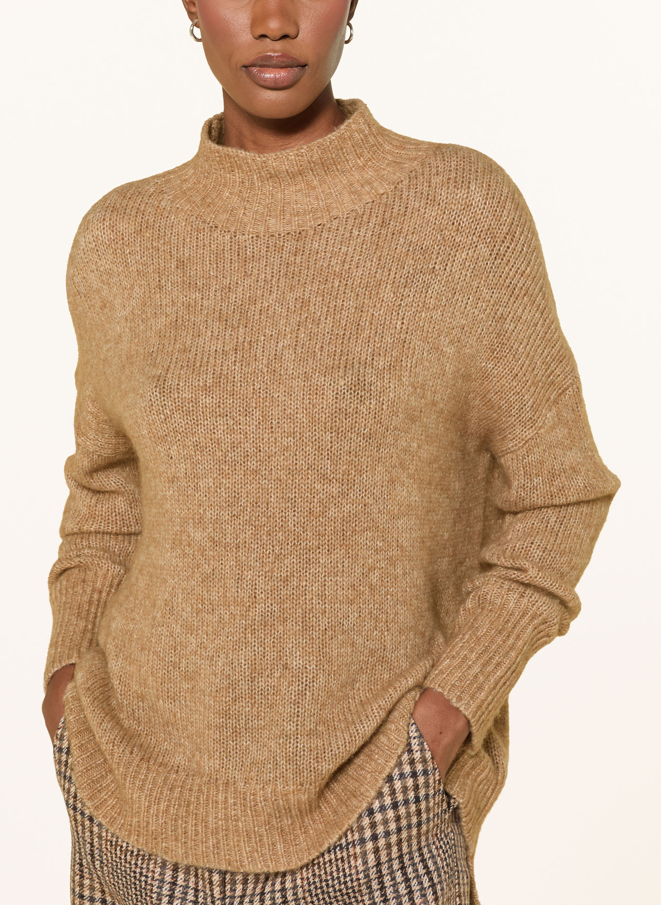 LUISA CERANO Pull avec aplat: BEIGE