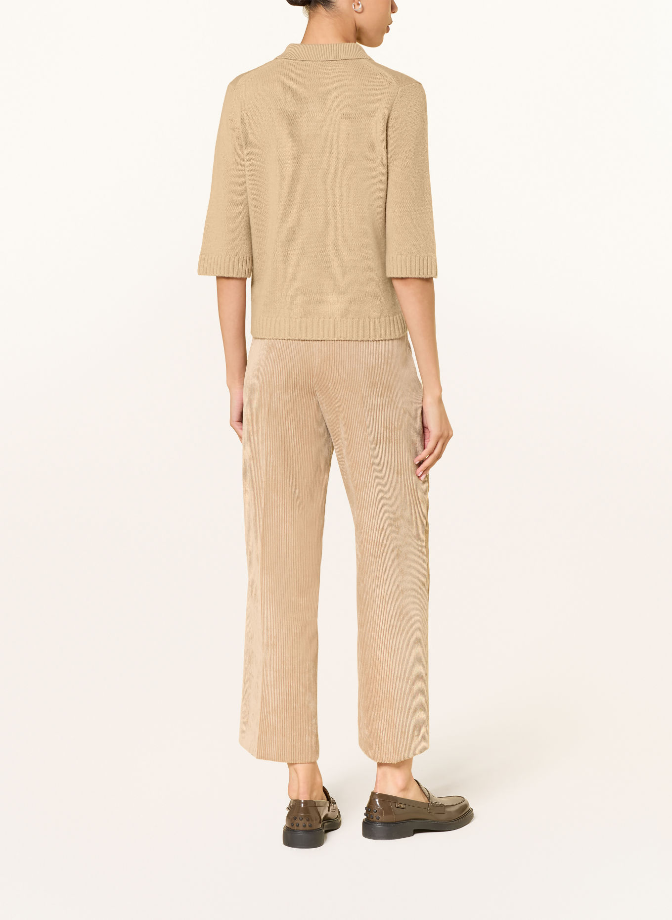 LUISA CERANO Strickjacke mit 3/4-Arm: BEIGE