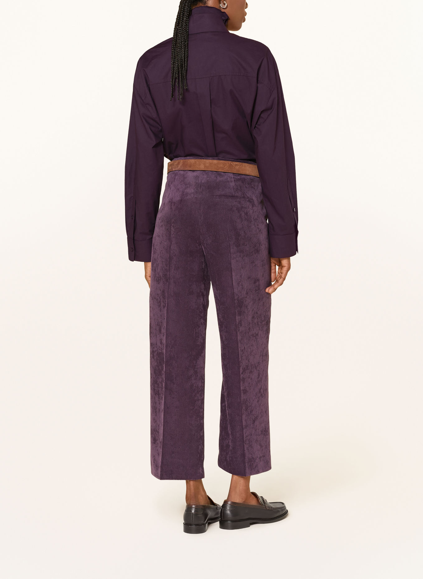 LUISA CERANO Tie-neck blouse: DARK PURPLE
