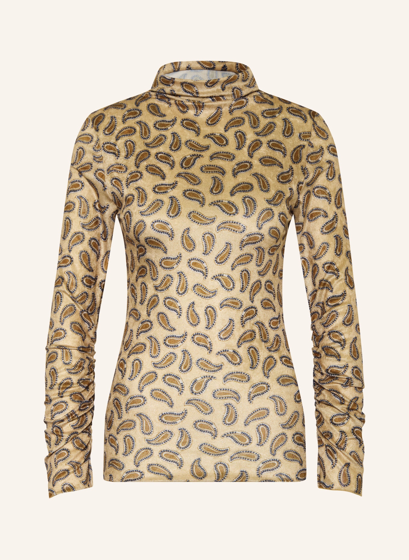 LUISA CERANO Longsleeve: HELLBRAUN / BRAUN / DUNKELBLAU