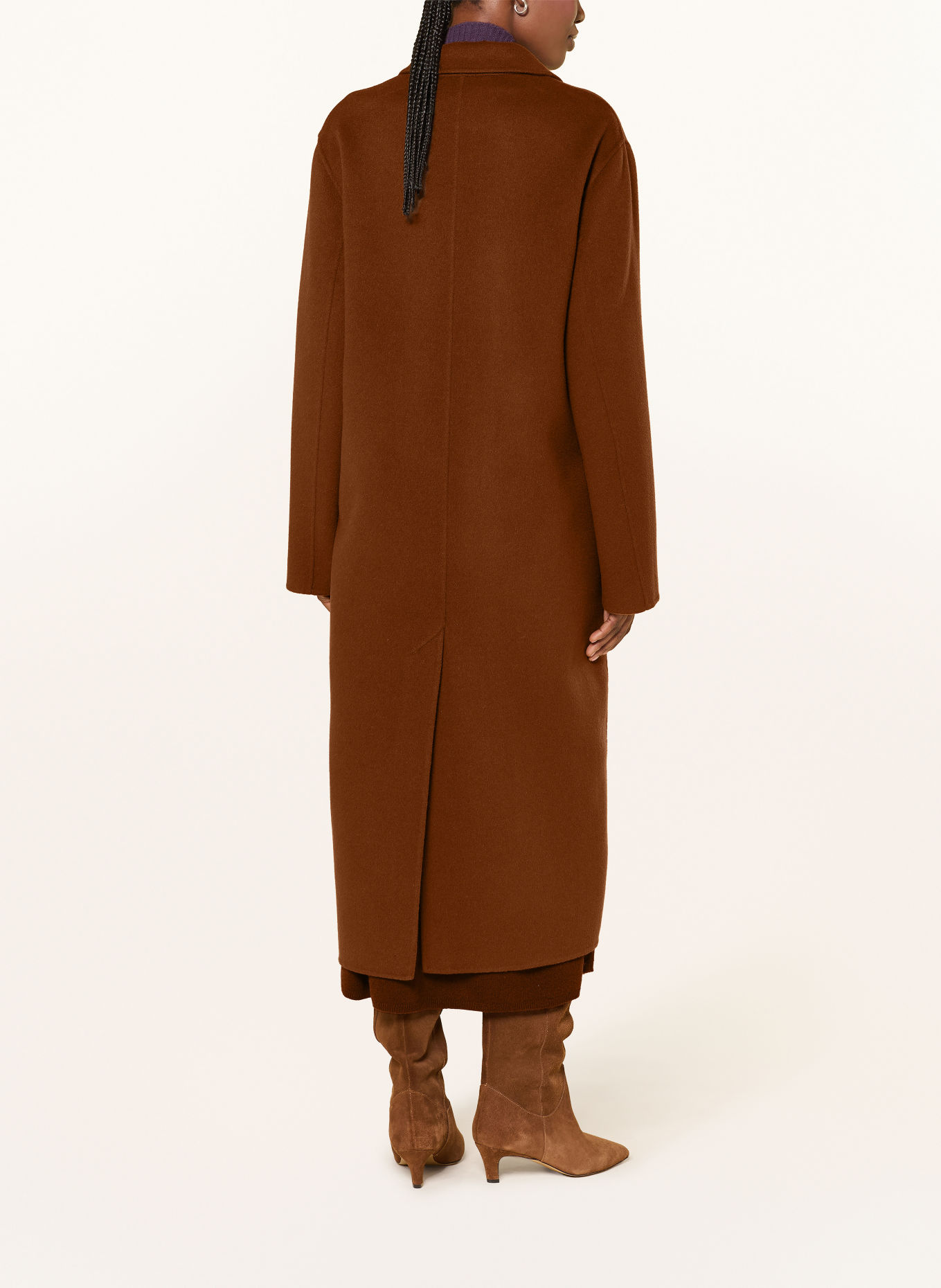 LUISA CERANO Wool coat: BROWN