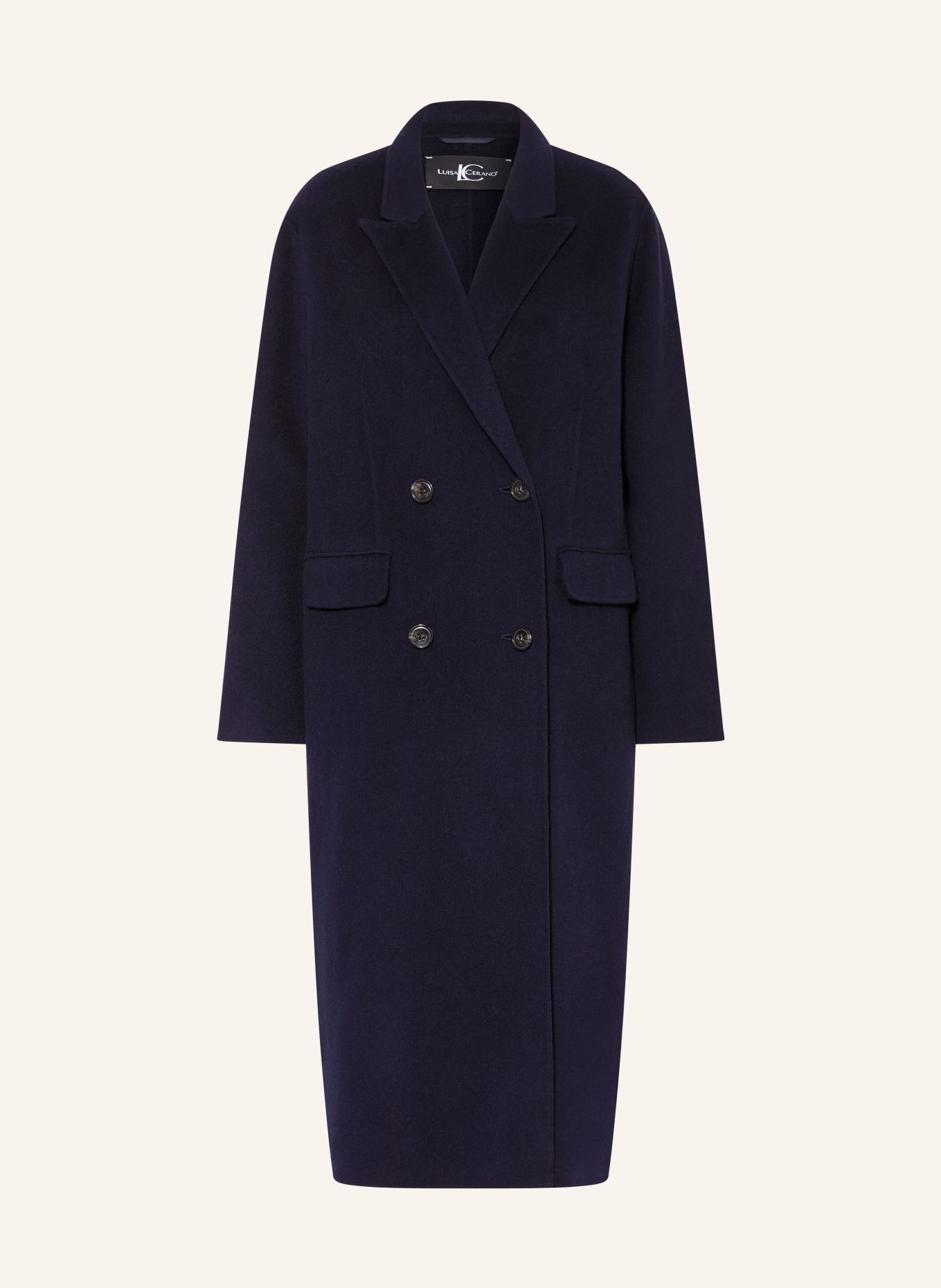 LUISA CERANO Wool coat: DARK BLUE