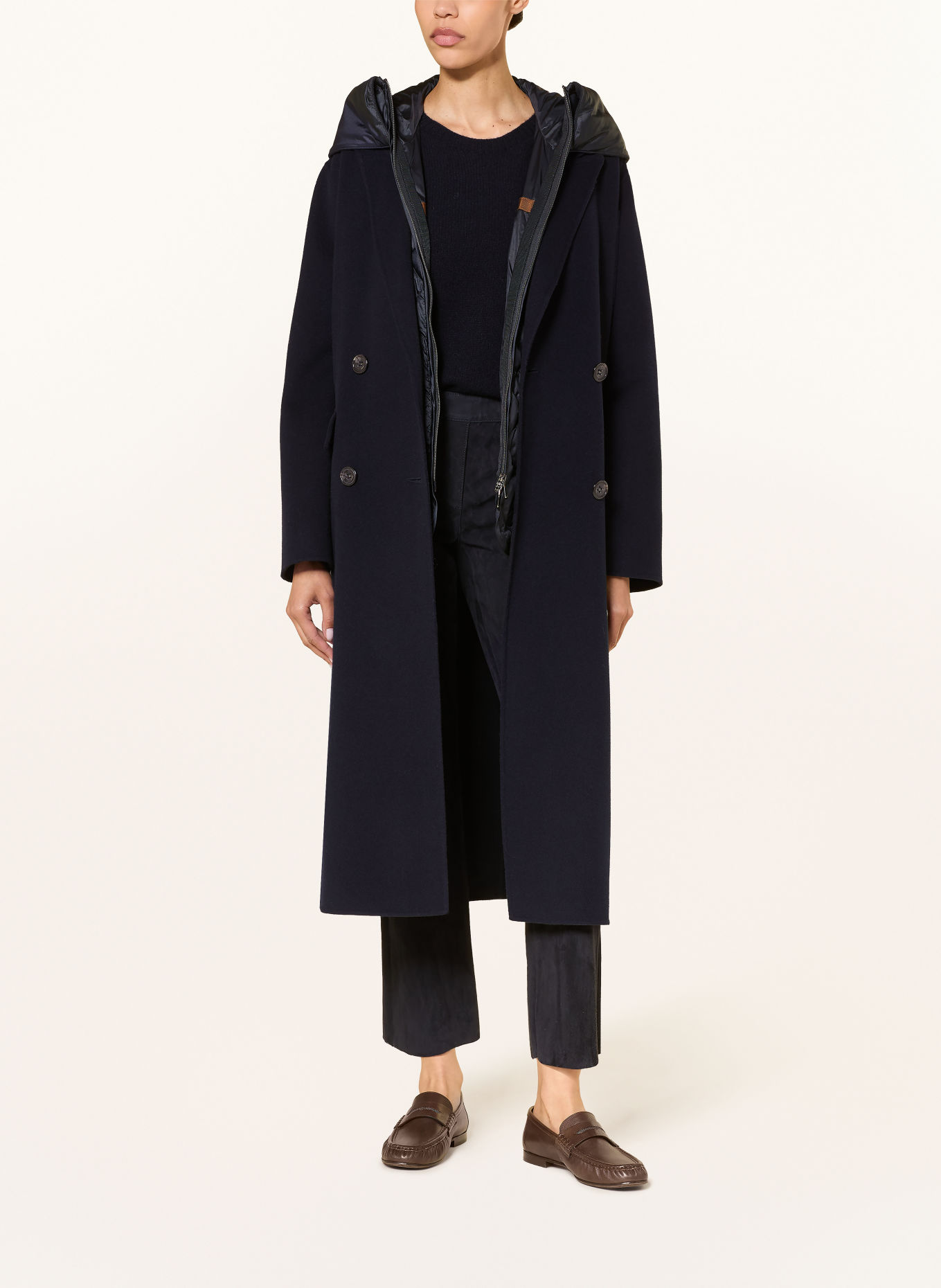 LUISA CERANO Wool coat: DARK BLUE