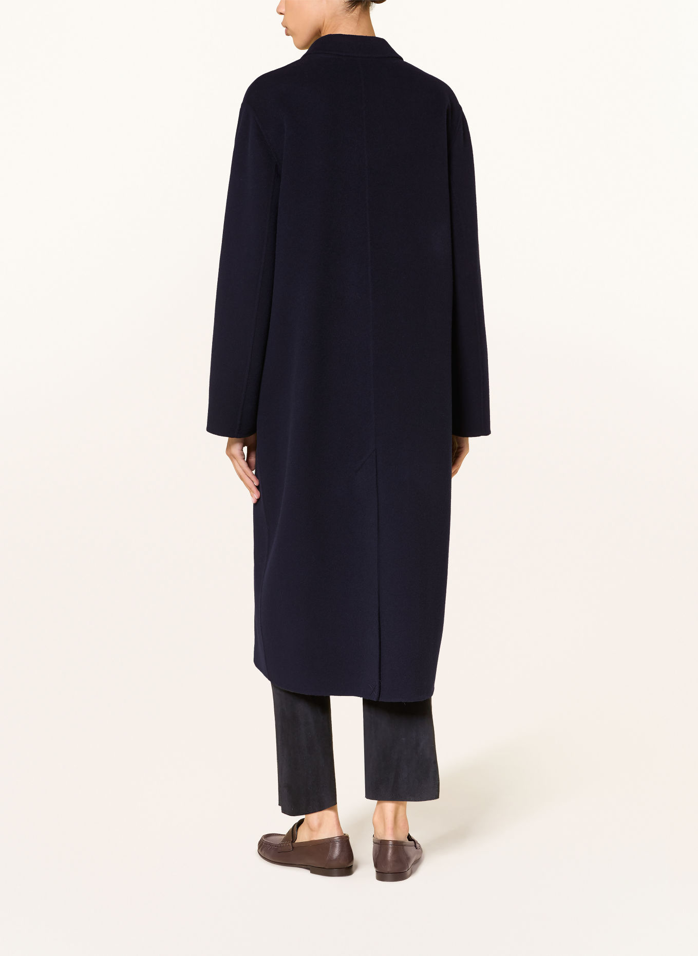 LUISA CERANO Wool coat: DARK BLUE