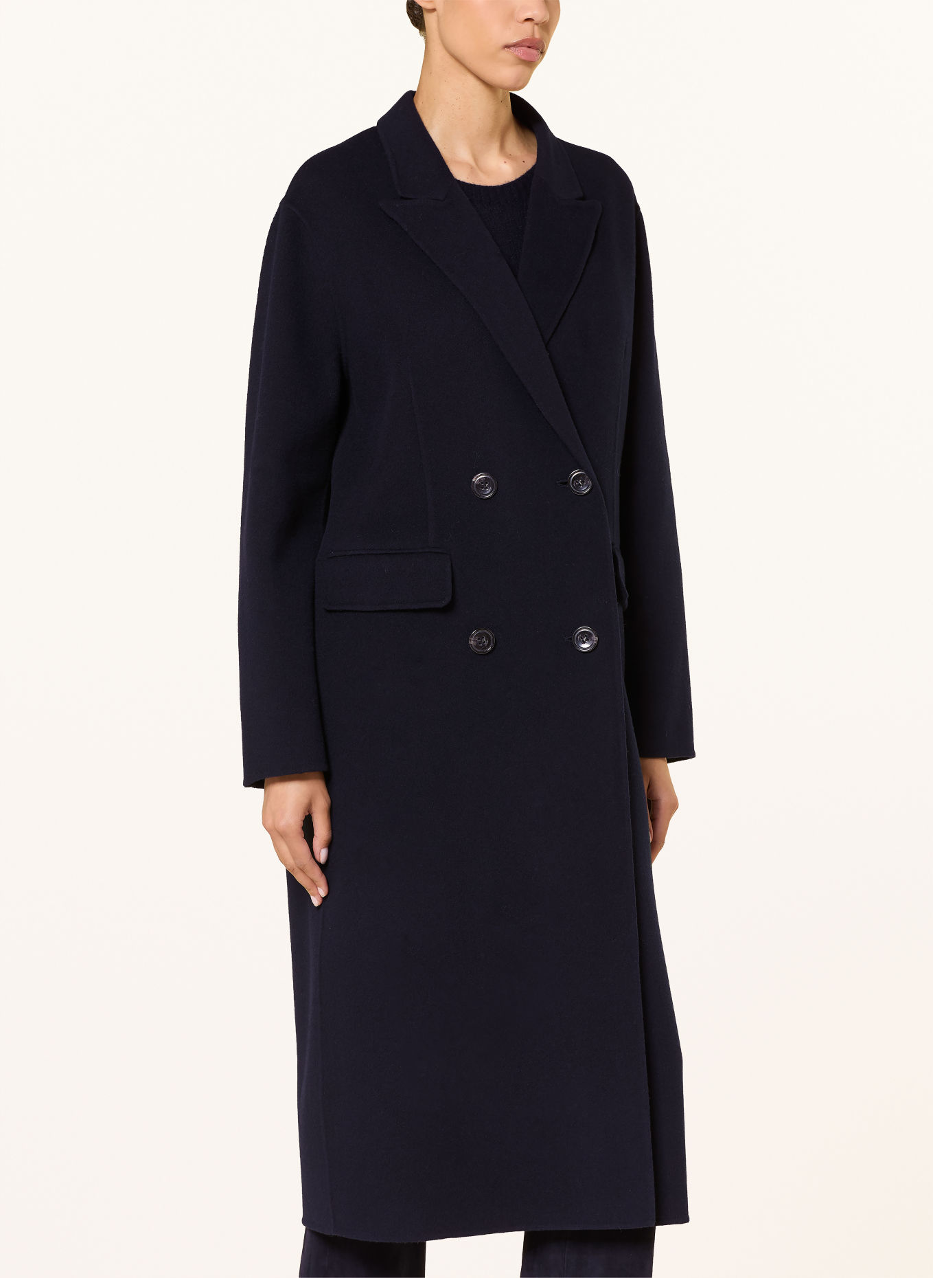 LUISA CERANO Wool coat: DARK BLUE