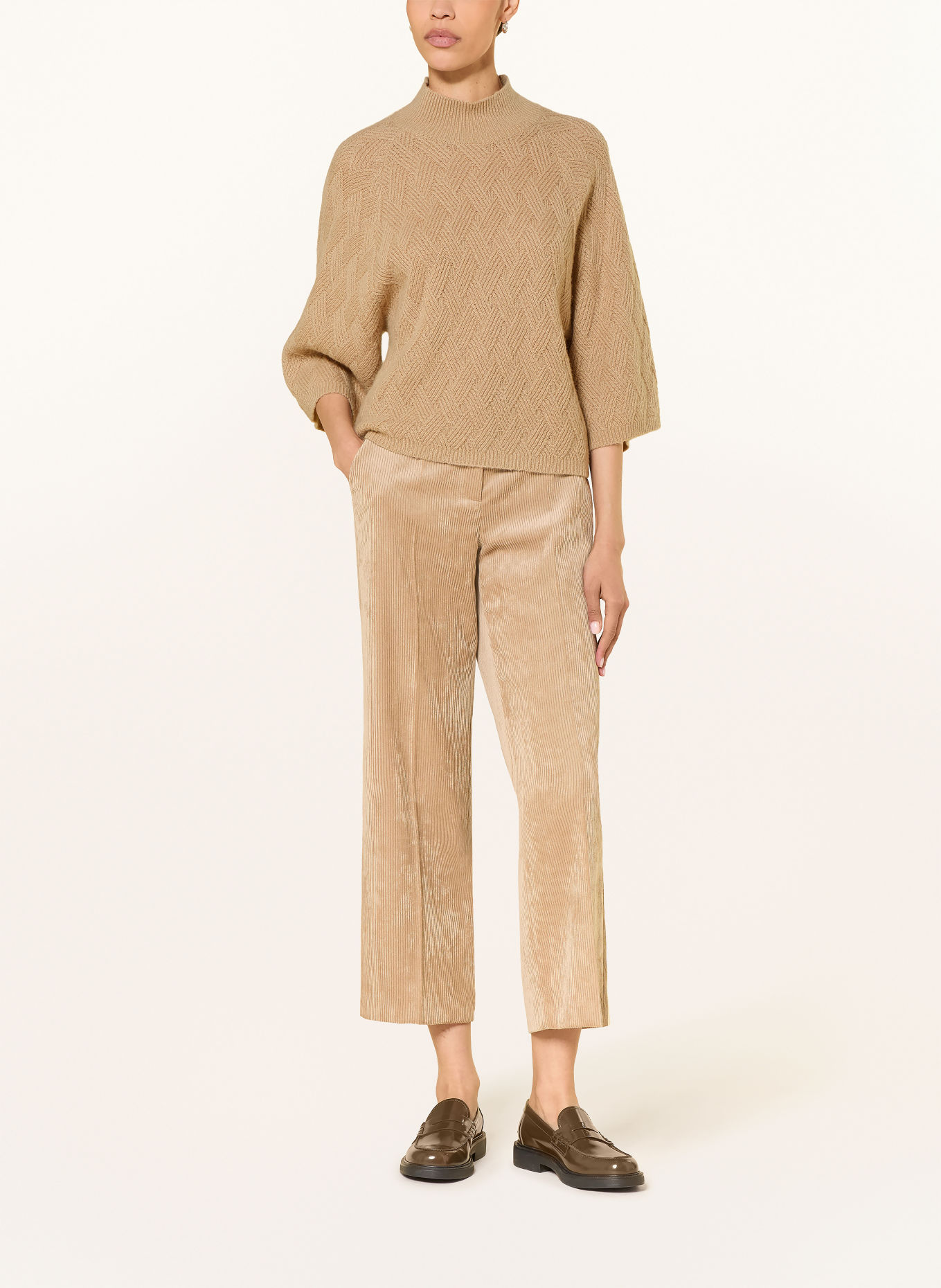 LUISA CERANO Pullover mit 3/4-Arm: BEIGE