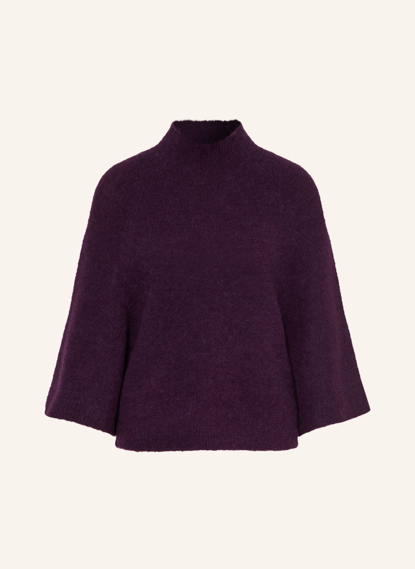 LUISA CERANO Sweater with alpaca and 3/4 sleeves: DARK PURPLE