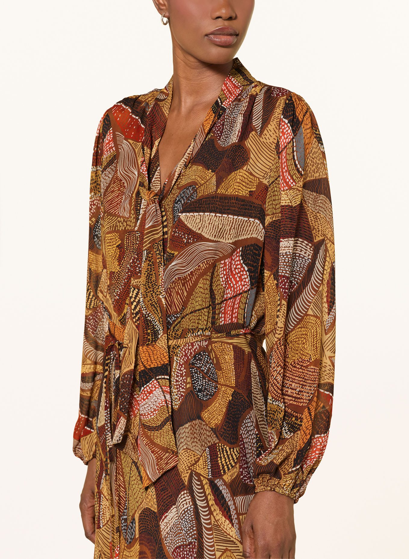 LUISA CERANO Schluppenkleid: BRAUN / CAMEL / DUNKELBRAUN