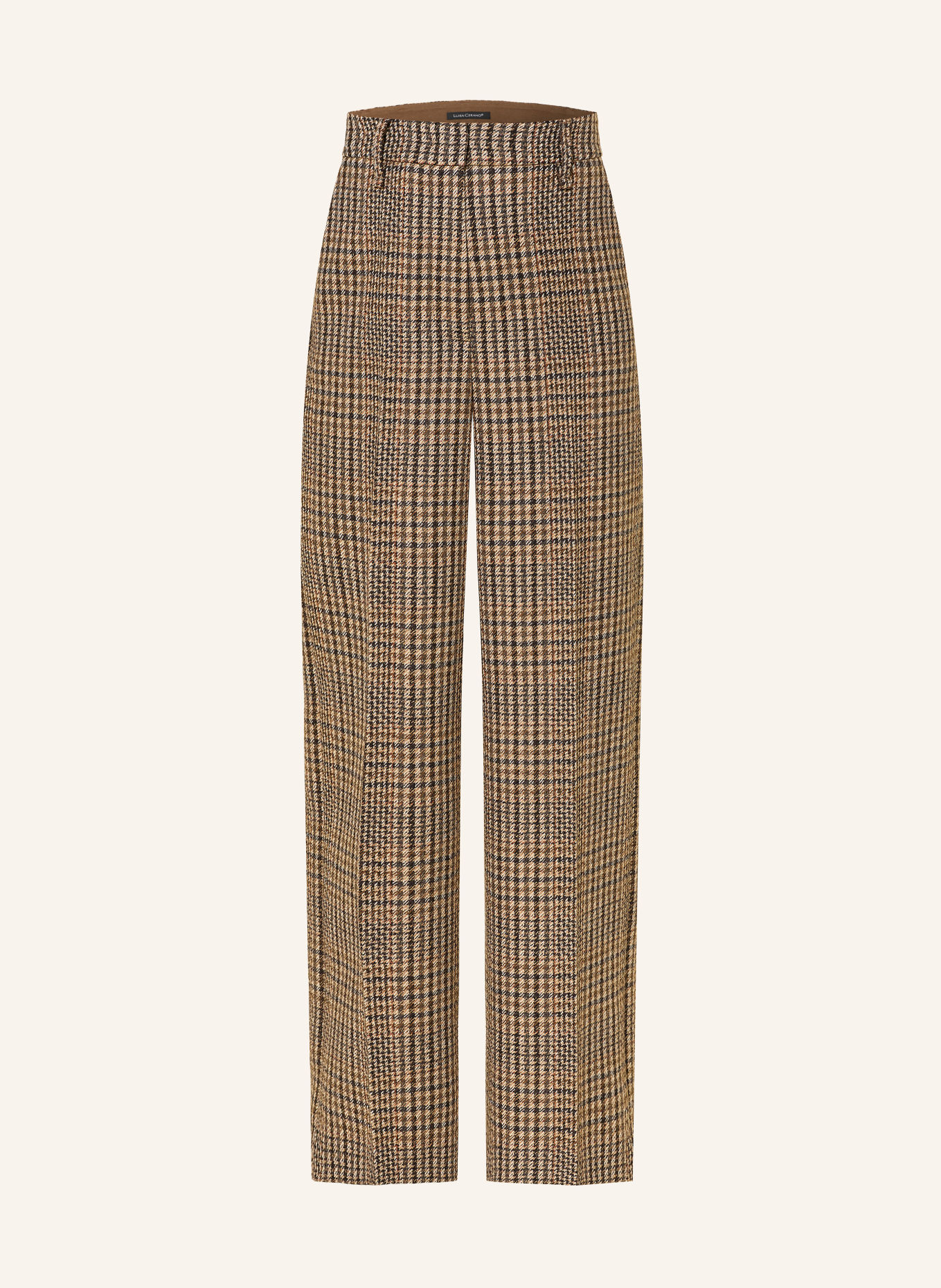 LUISA CERANO Marlenhose: BEIGE / BRAUN / SCHWARZ
