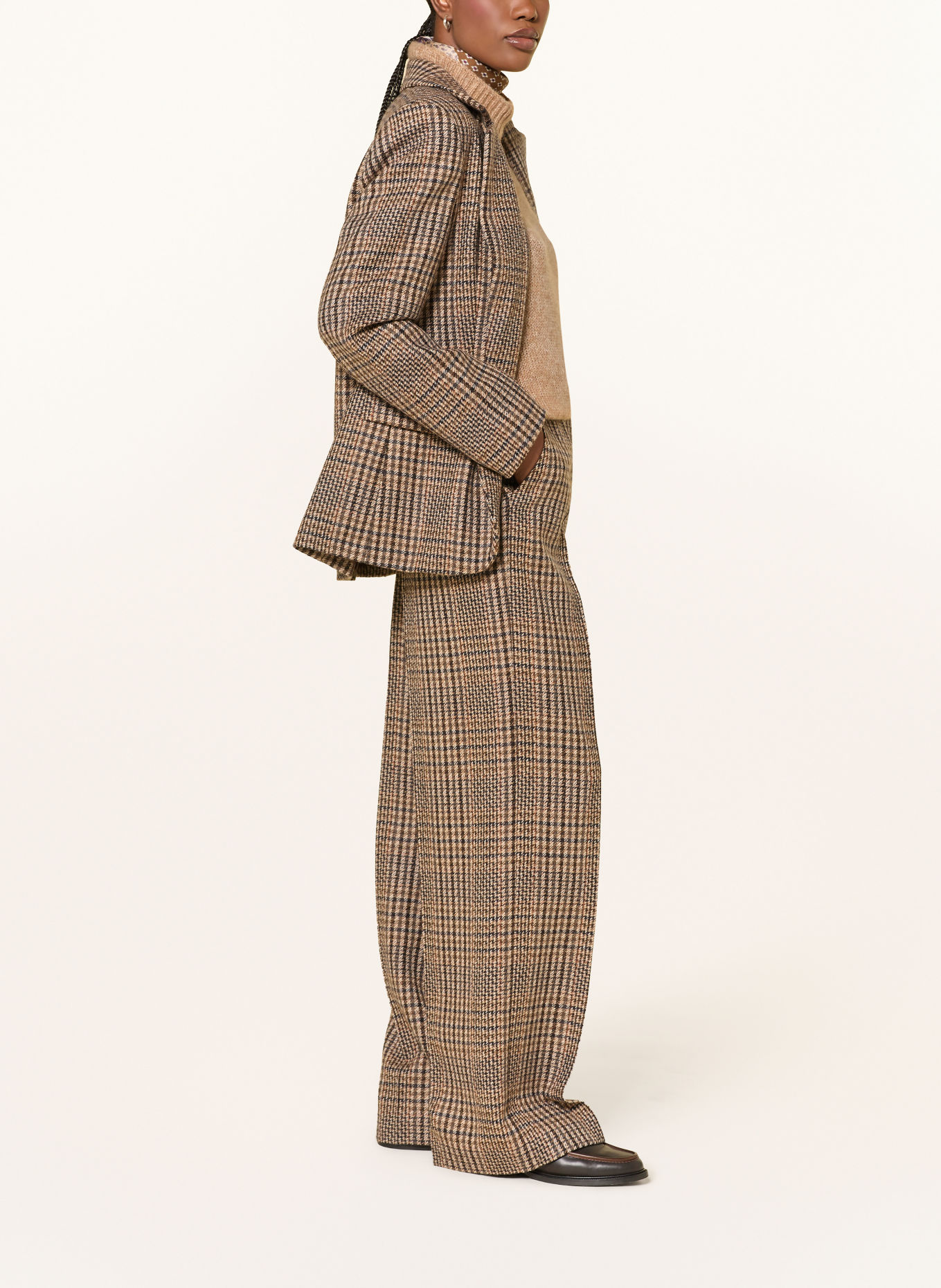 LUISA CERANO Marlenhose: BEIGE / BRAUN / SCHWARZ