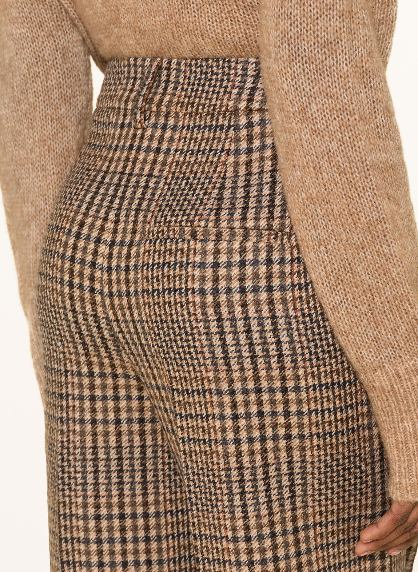 LUISA CERANO Marlenhose: BEIGE / BRAUN / SCHWARZ