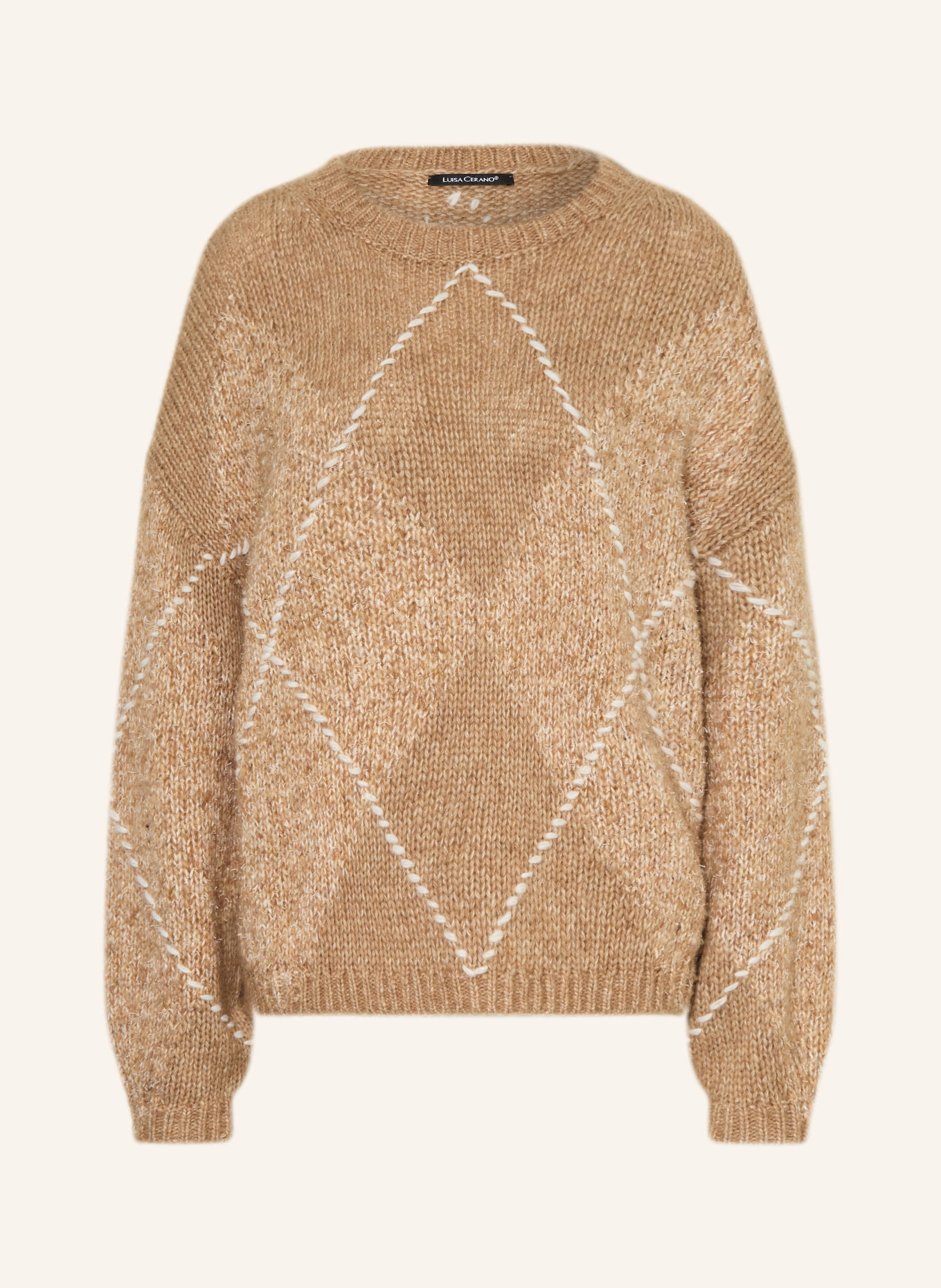 LUISA CERANO Pull: BEIGE / CRÈME