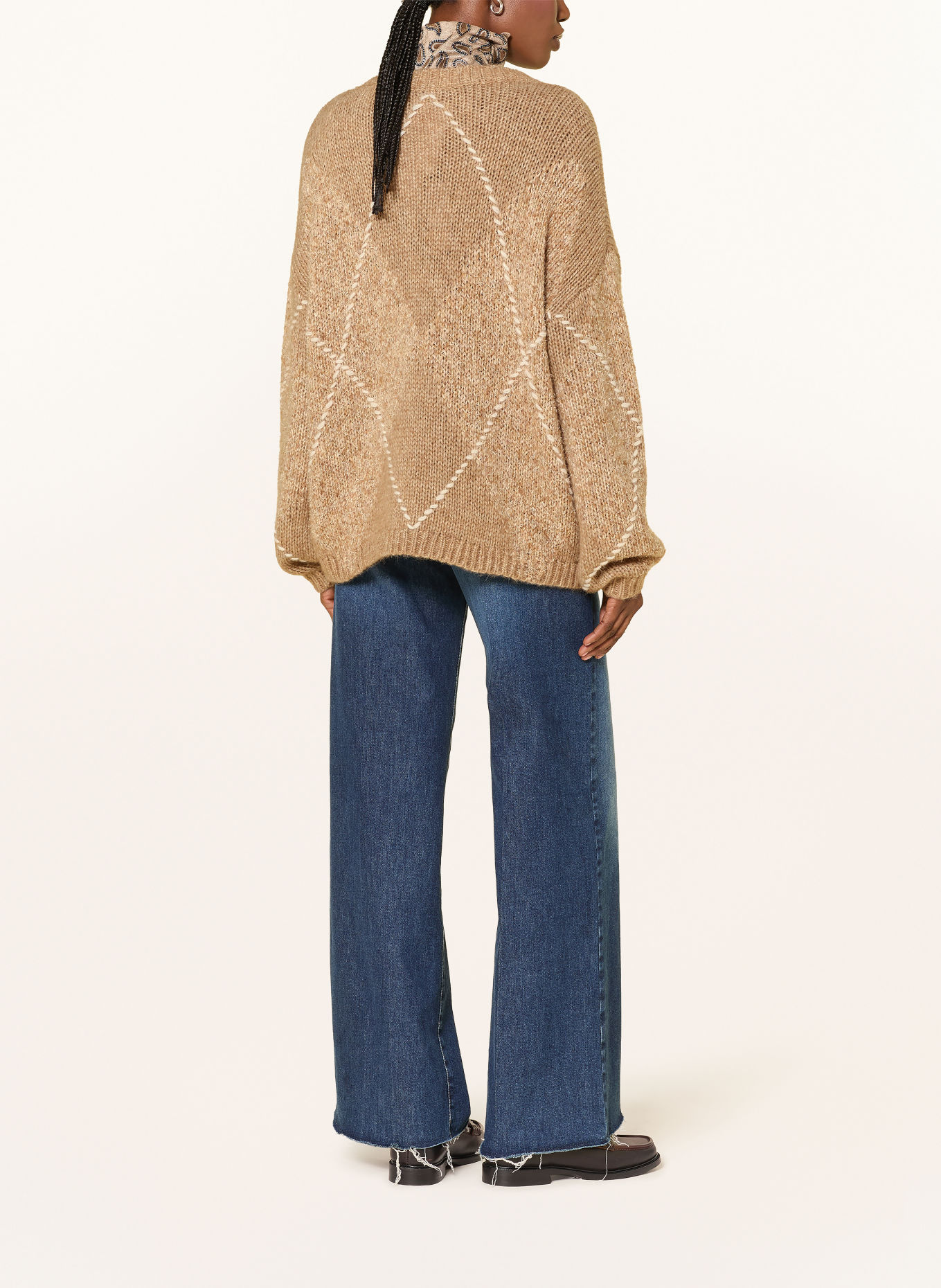 LUISA CERANO Pull: BEIGE / CRÈME