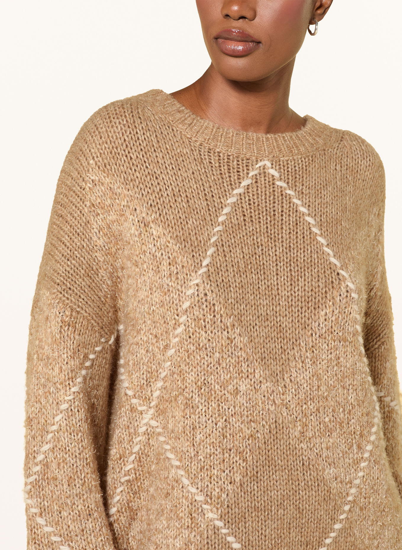 LUISA CERANO Pull: BEIGE / CRÈME