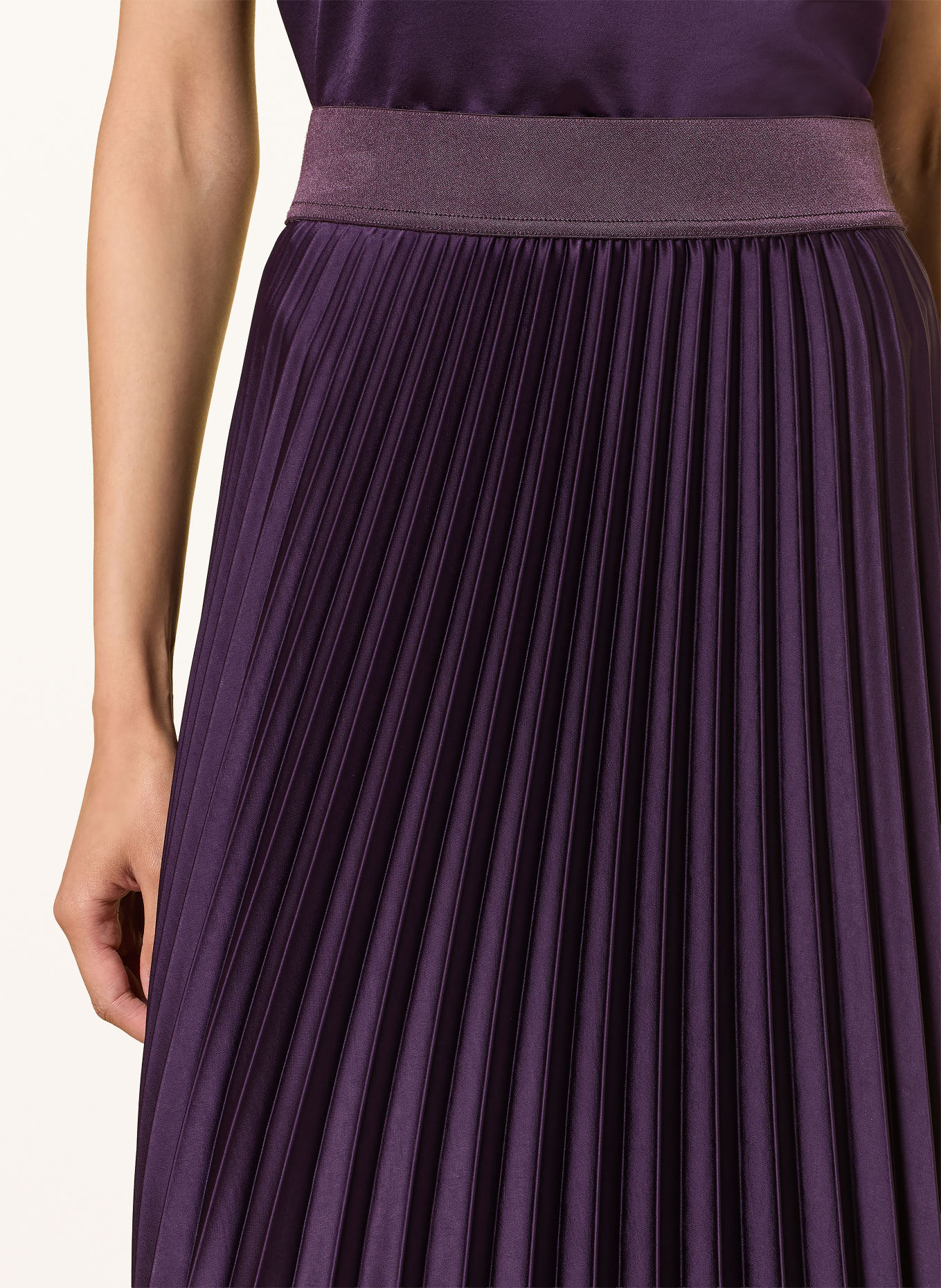 LUISA CERANO Pleated skirt: DARK PURPLE