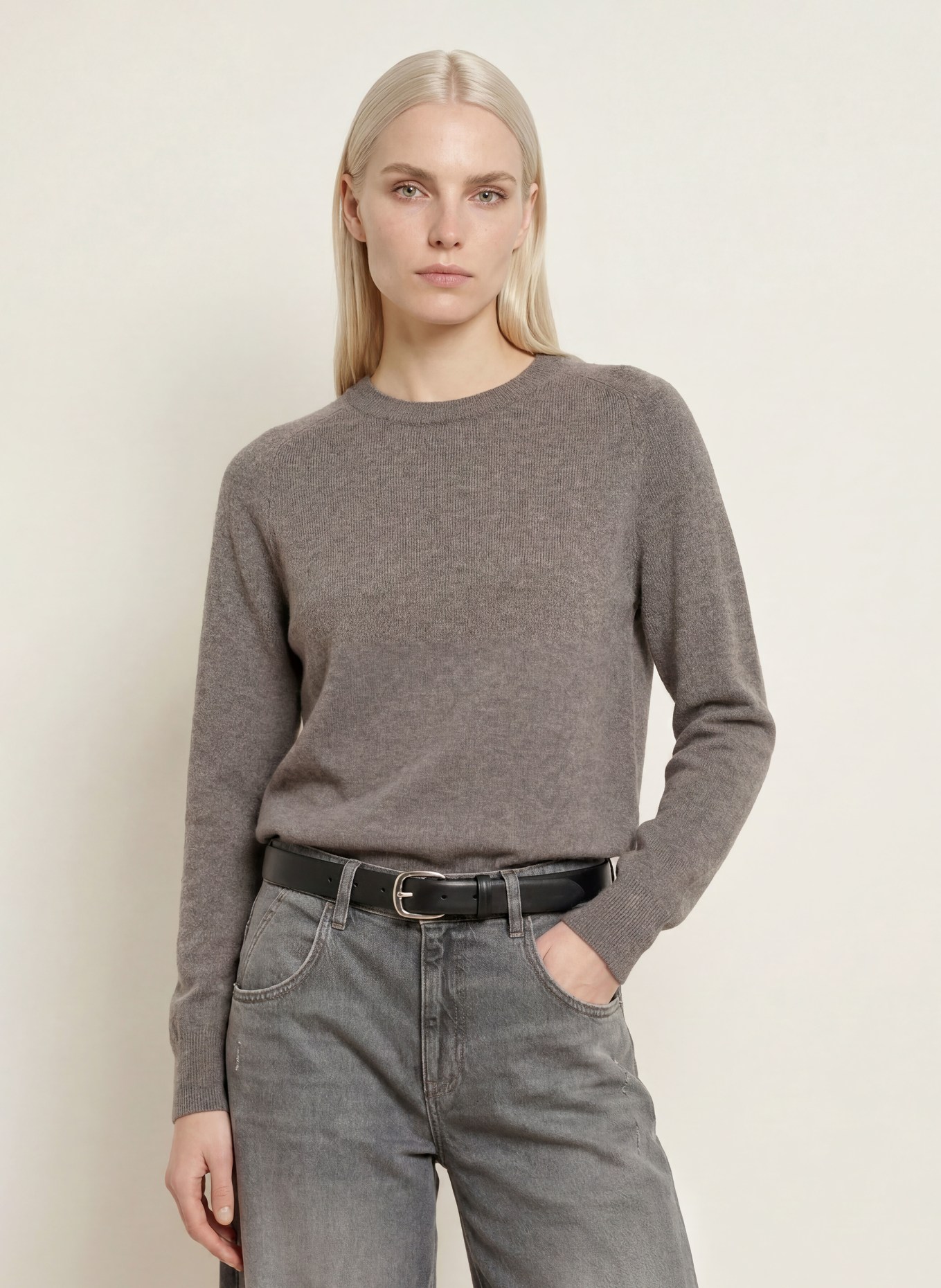 REPEAT Kasjmiertrui: TAUPE