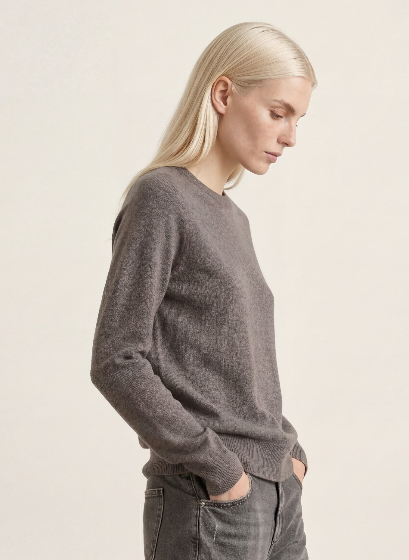 REPEAT Kasjmiertrui: TAUPE