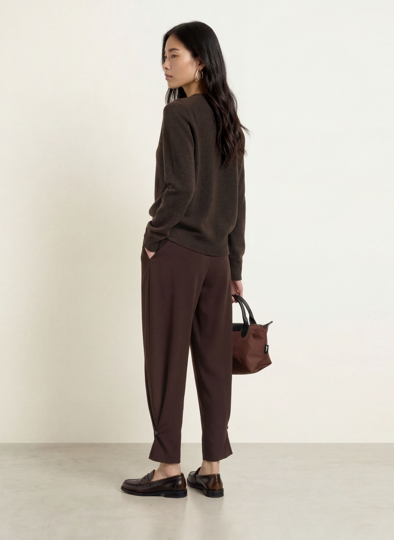 REPEAT Kasjmiertrui: MARRON FONCÉ